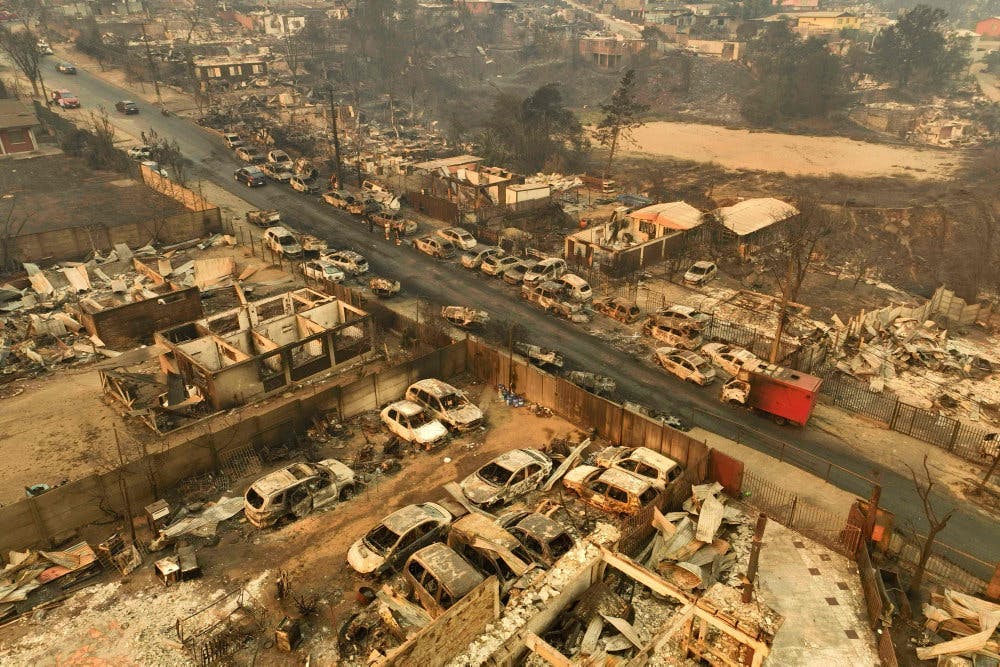El Olivar er brændt helt ned, efter at en skovbrand i regionen nåede til landsbyen.&nbsp;&nbsp;