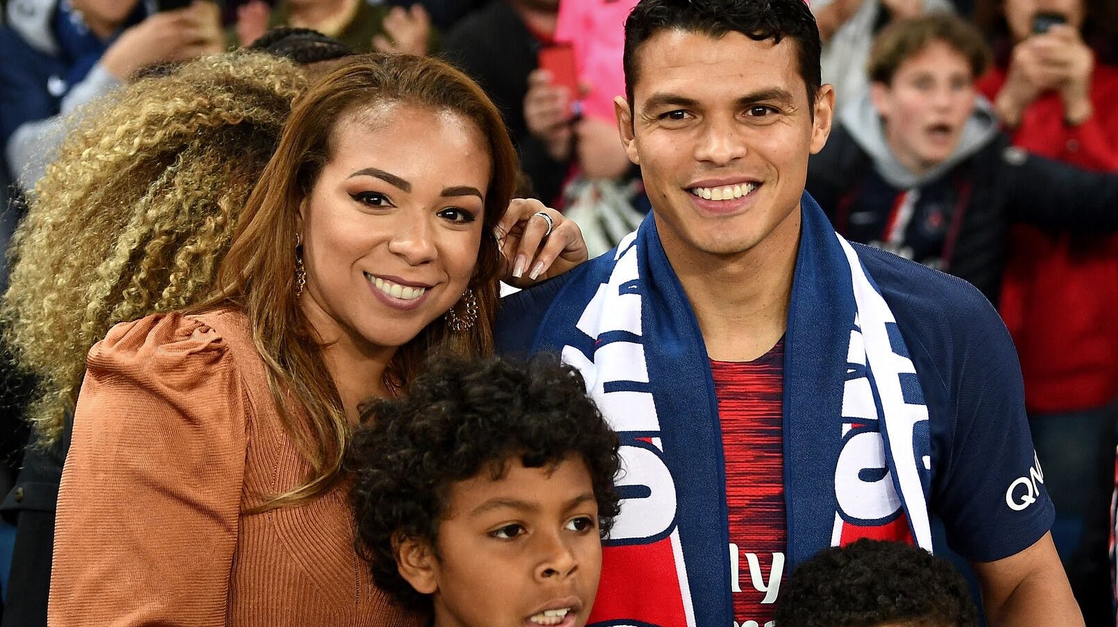 Thiago Silva og Isabelle Silva,da han spillede for den franske hovedstadsklub PSG.