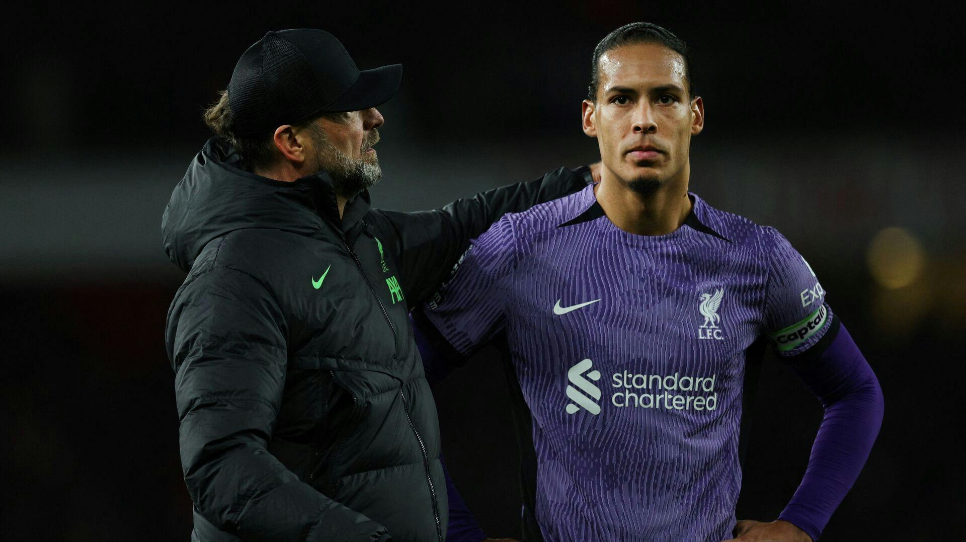 Liverpools midtstopper Virgil van Dijk fik en skurkerolle i kampen mod Arsenal. 