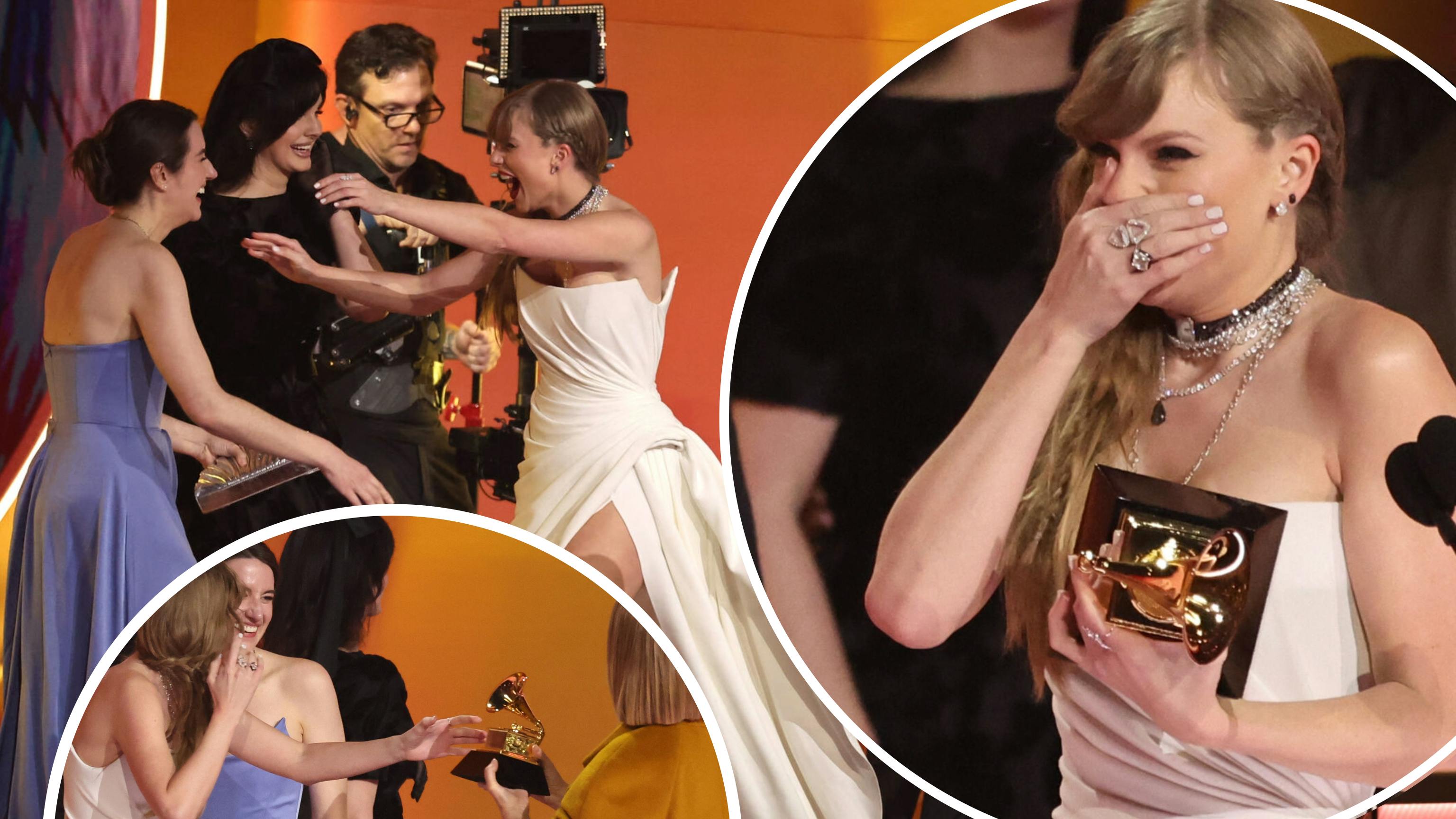 Taylor Swift blev vinder af Grammy-uddelingens helt store priser. Men fik hun sagt ordentligt tak?