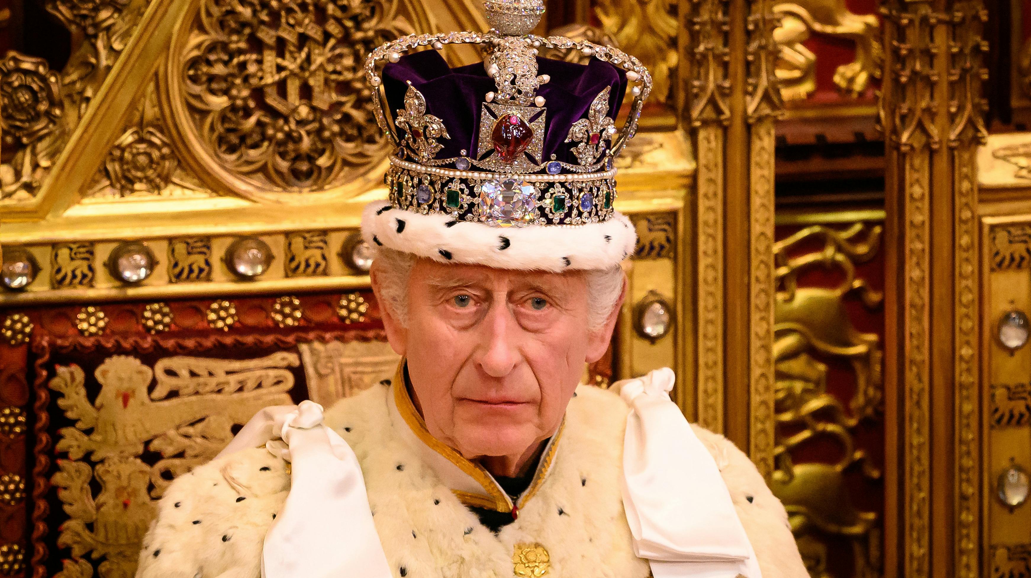 (ARKIV) Britain's King Charles III attends the State Opening of Parliament in the House of Lords Chamber, in London, Britain, November 7, 2023. Kong Charles III af Storbritannien fylder 75 år tirsdag den 14. november 2023. (Foto: POOL/Ritzau Scanpix)