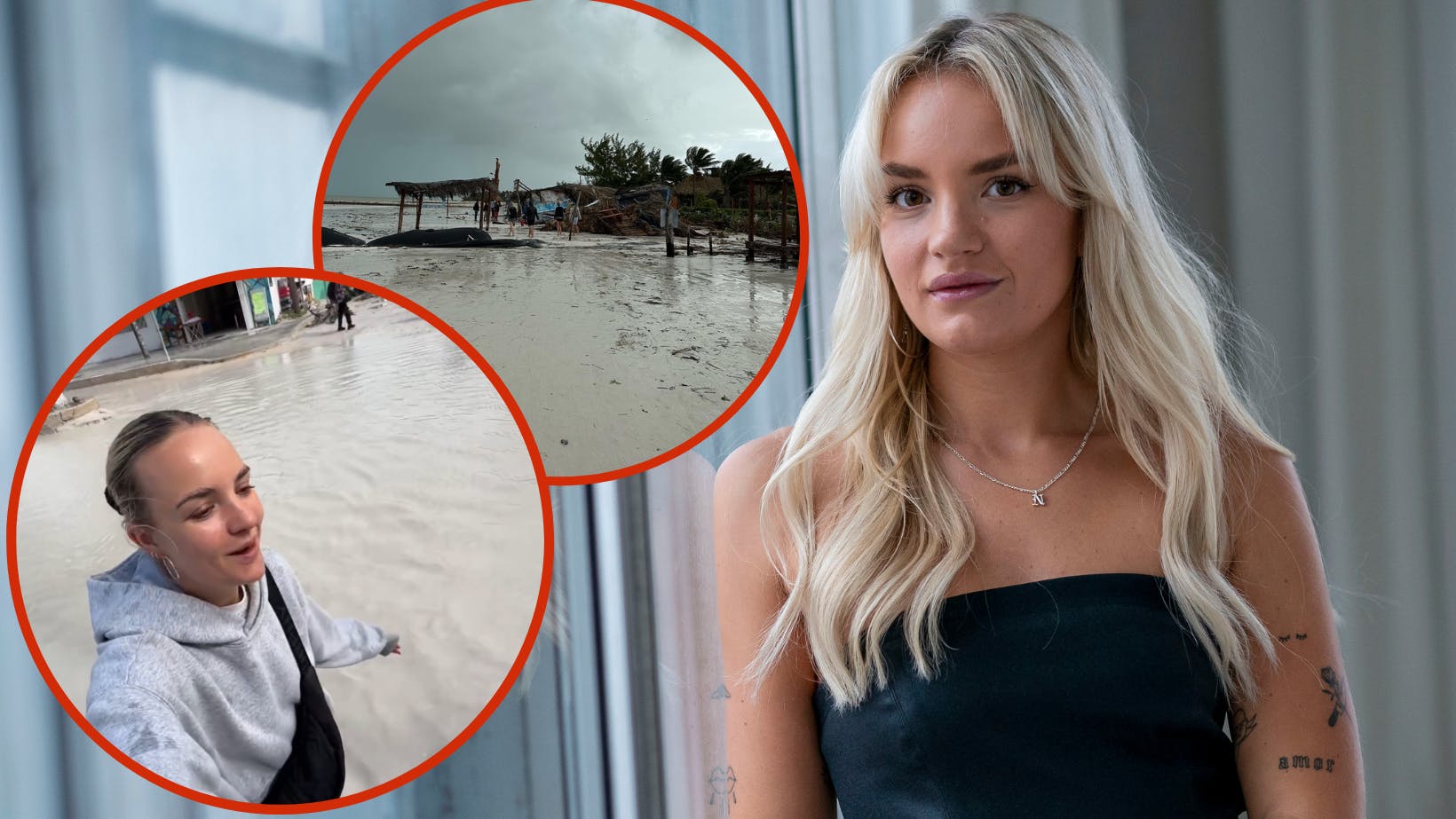 Nadja Hansens eventyr endte som lidt af et mareridt, da strømmen pludselig gik på den lille, oversvømmede ø i Mexico.