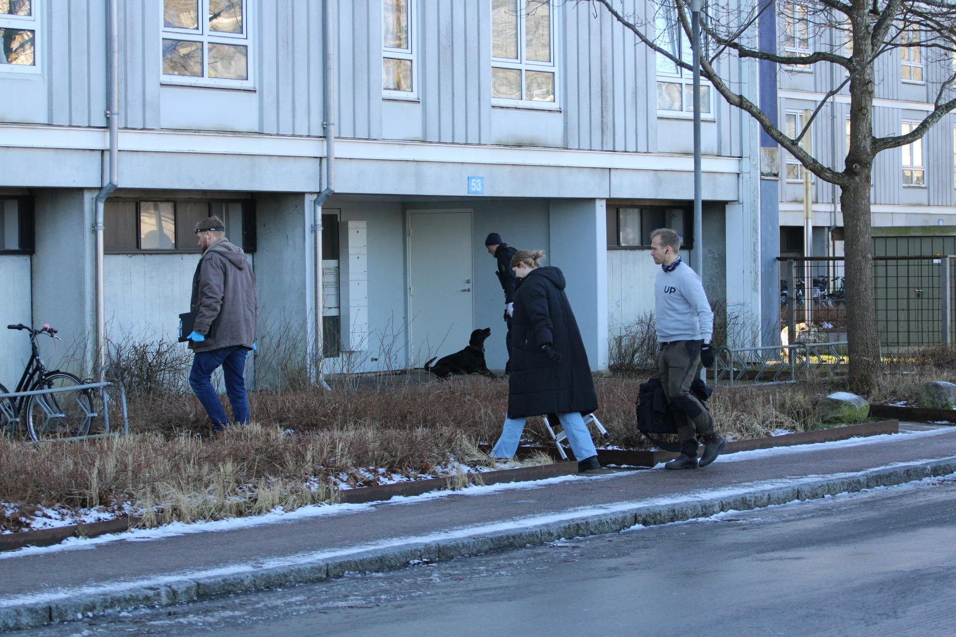 Politiet var massivt til stede i boligkvarteret Ladegårdsparken torsdag. I dag er de så rykket til Vangkvarteret, hvor de igen har gjort flere våbenfund.