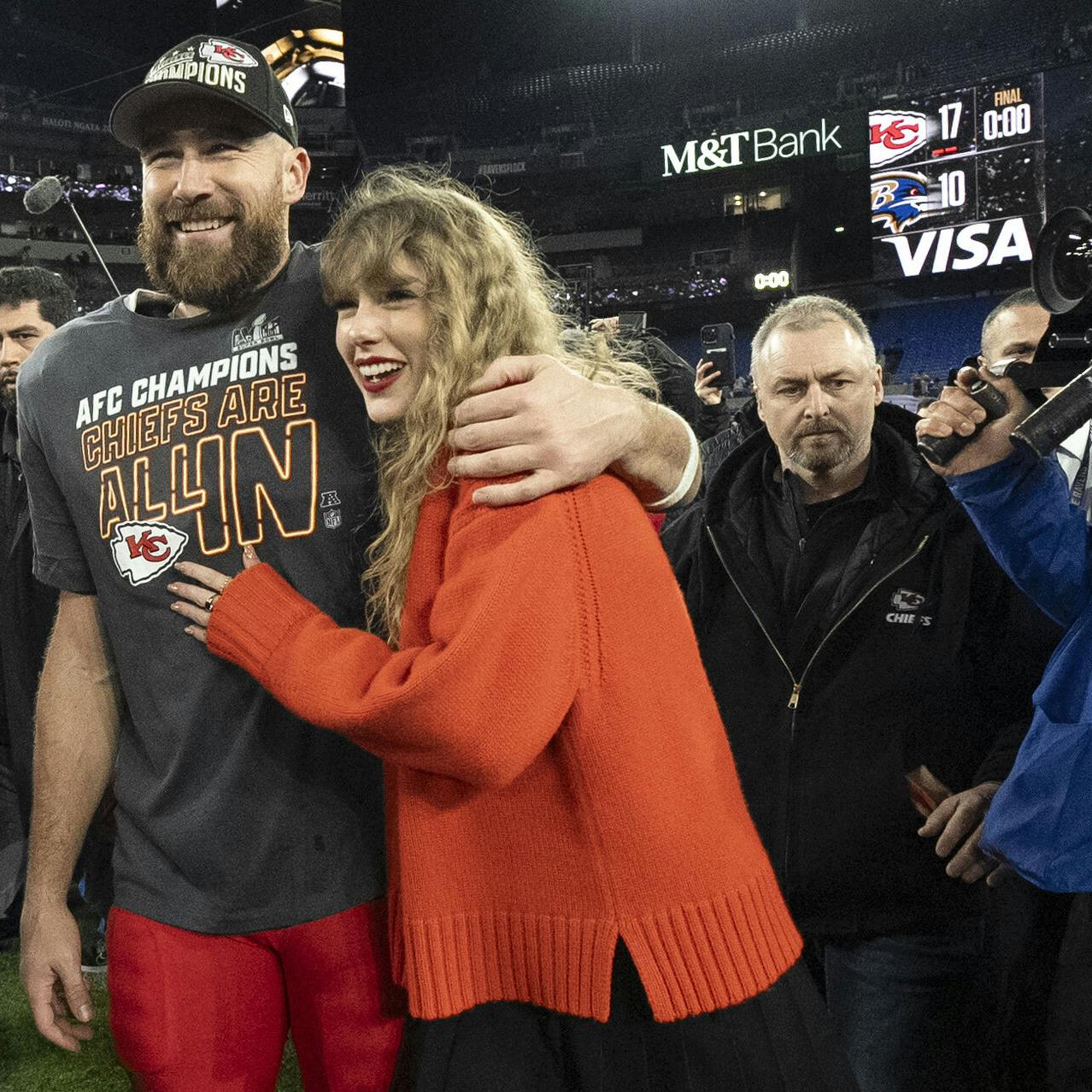 Taylor Swift med Travis Kelce.