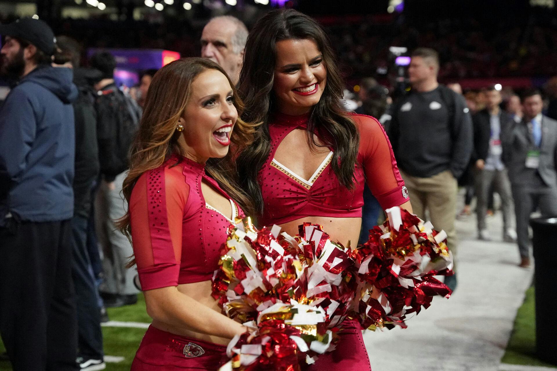 Kansas City Chiefs-cheerleadere poserer inden søndagens store kamp.