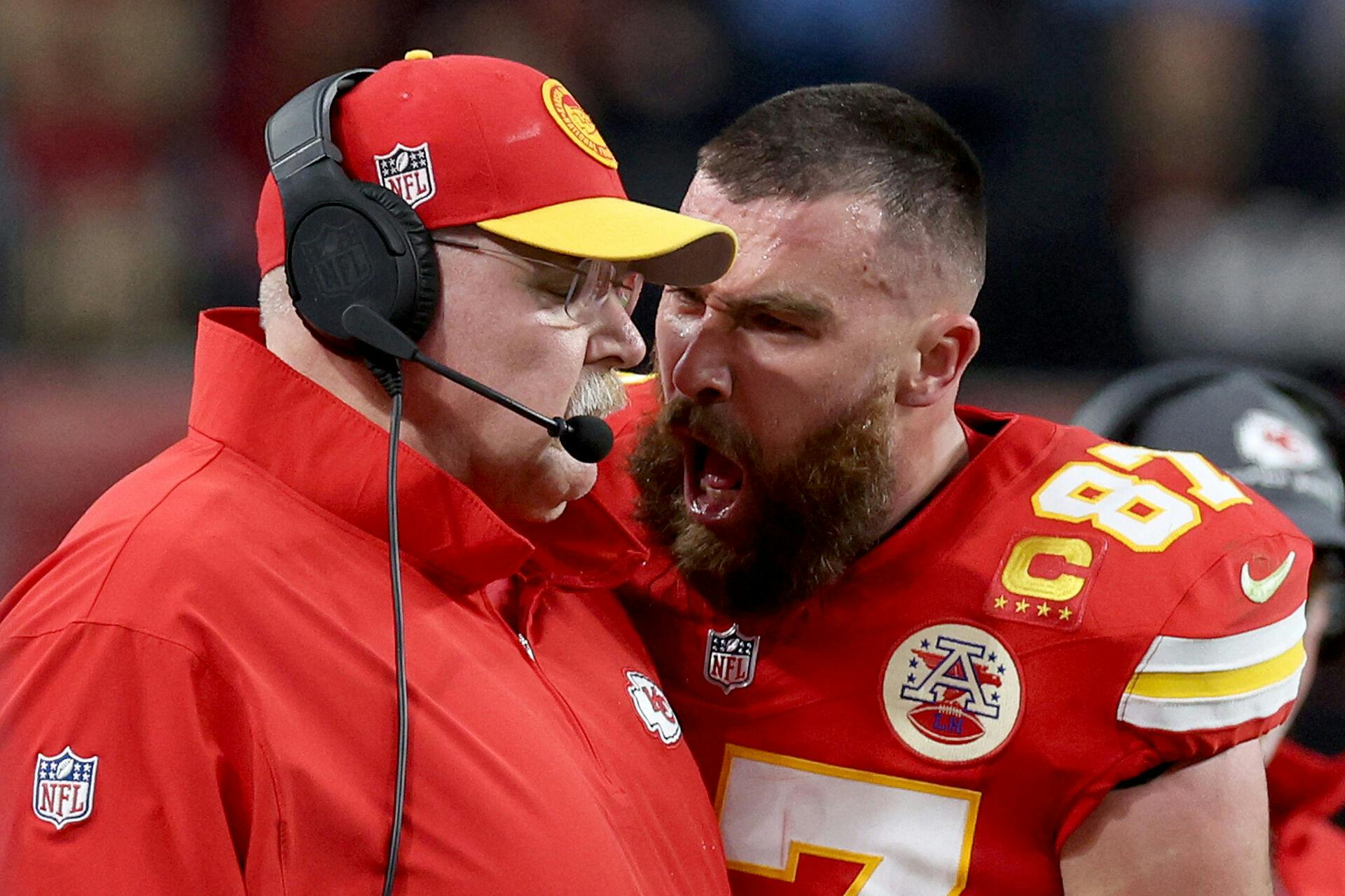 Travis Kelce var ikke glad for sin træners valg under nattens Super Bowl.