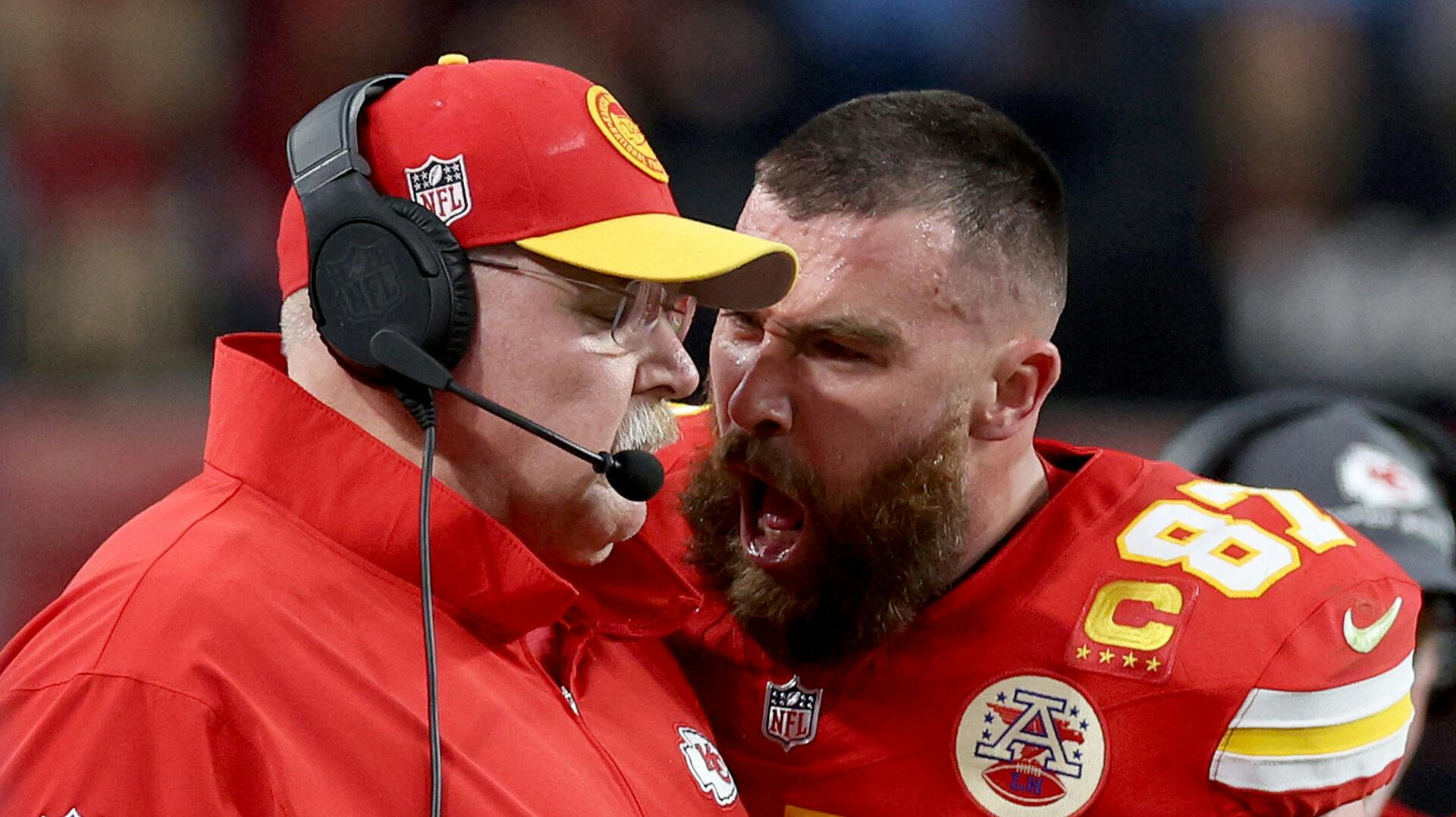 Travis Kelce var ikke glad for sin træners valg under nattens Super Bowl.