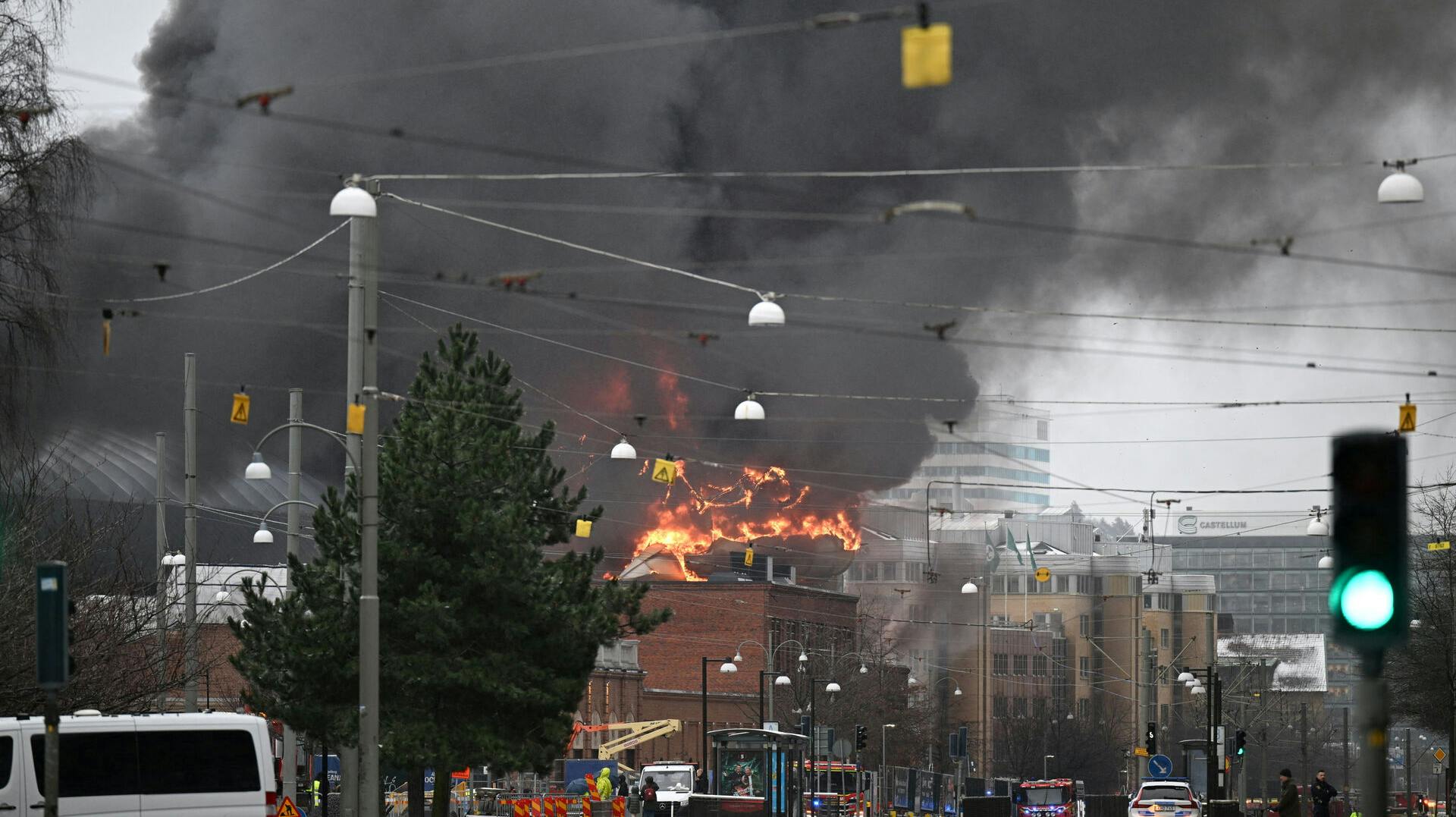 Der er opstået en brand i forlystelsesparken Liseberg i den svenske by Göteborg.