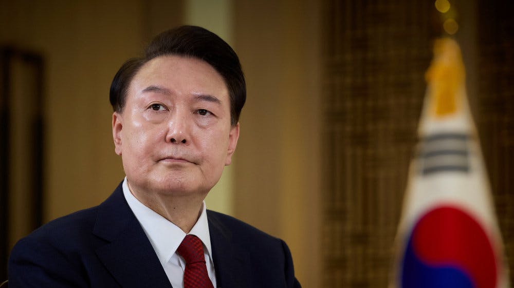 Ifølge nyhedsbureauet Reuters skulle den sydkoreanske præsident, Yoon Suk-yeol have besøgt Danmark i næste uge. (Arkivfoto).&nbsp;&nbsp;