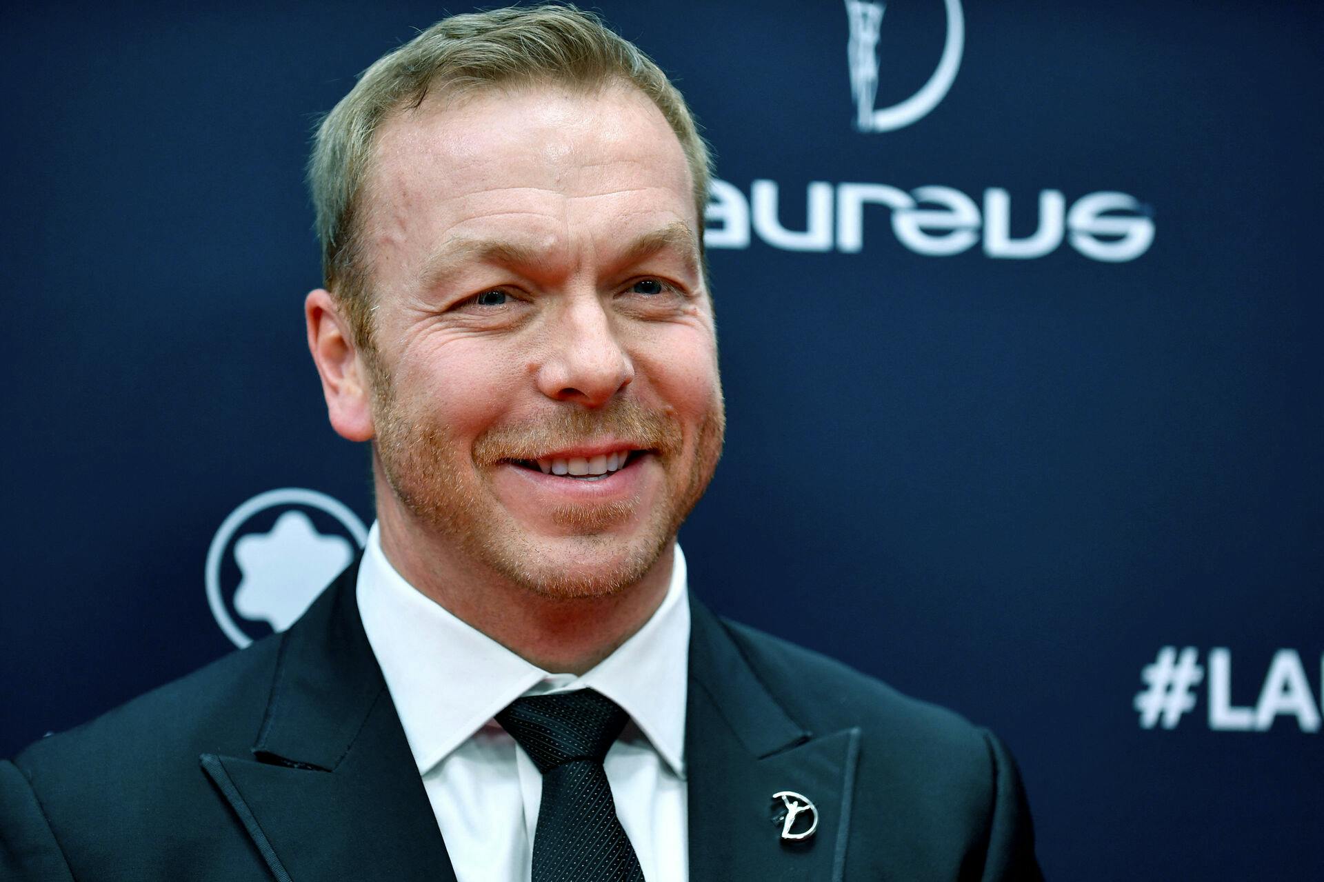 Former Scottish cyclist Chris Hoy poses on the red carpet prior to the 2023 Laureus World Sports Awards ceremony in Paris on May 8, 2023. JULIEN DE ROSA / AFP