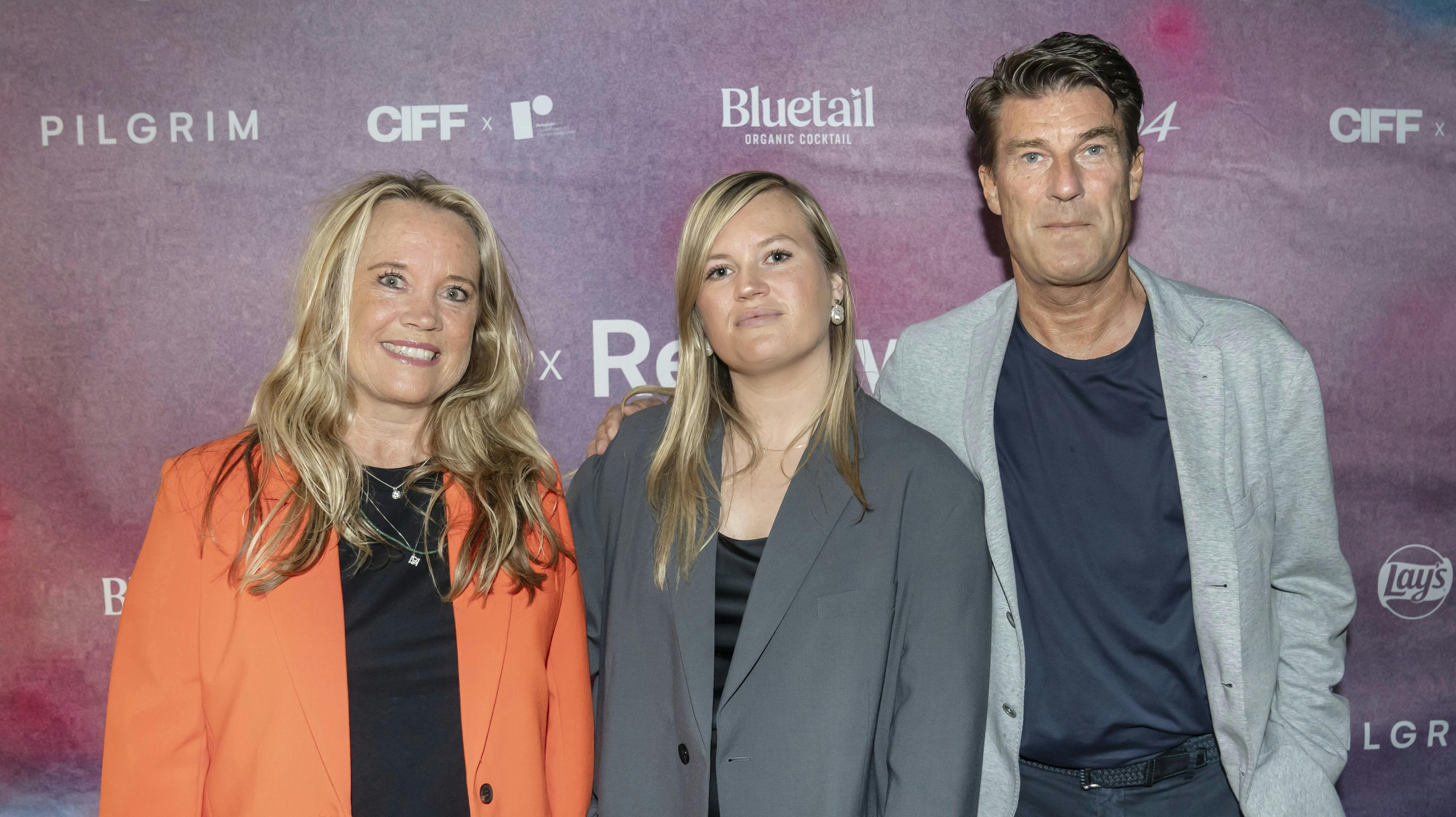 Rebecca Laudrup og forældrene Michael og Siw Laudrup. 