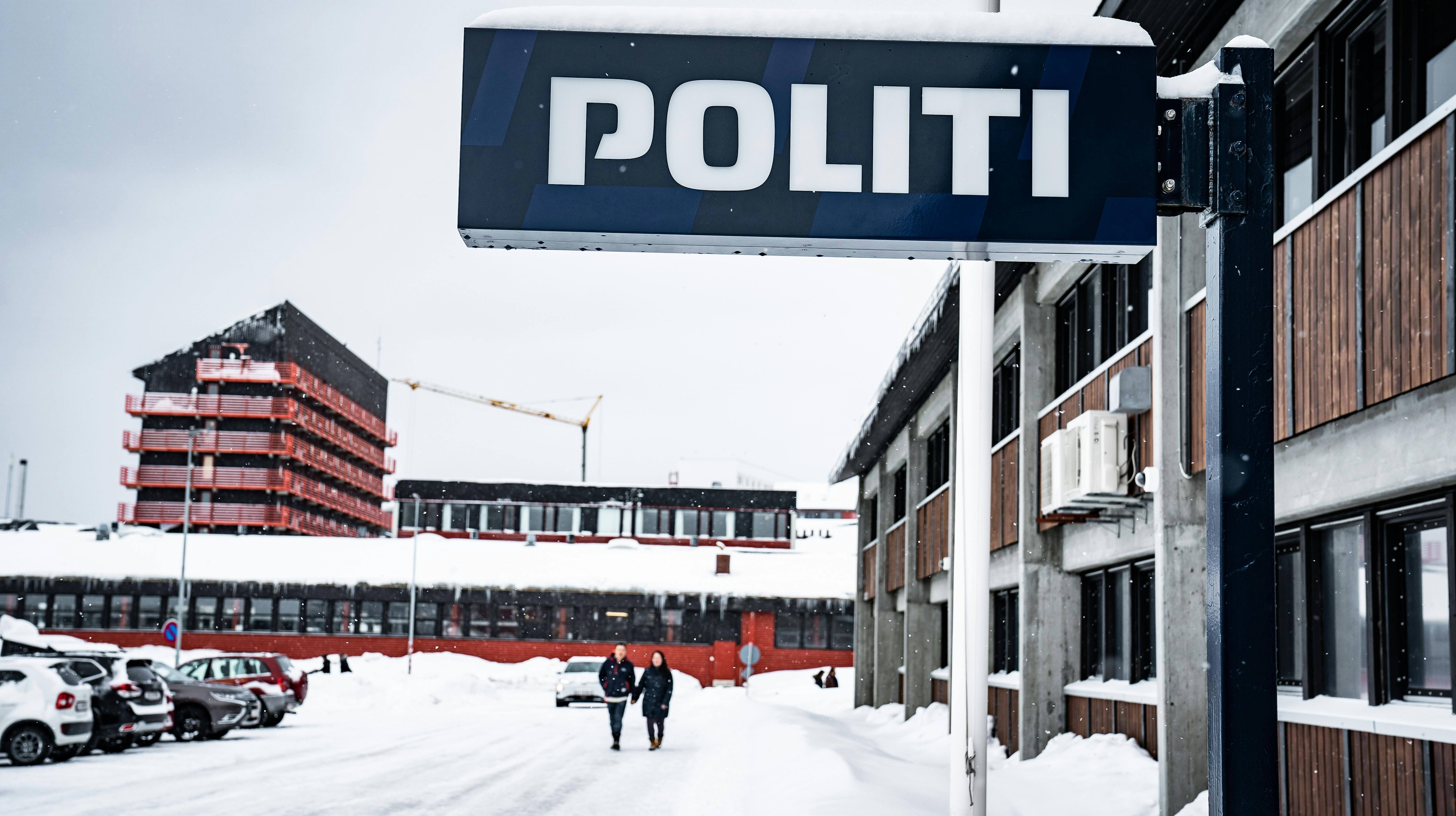Politigården i Nuuk, onsdag den 31. marts 2021.. (Foto: Emil Helms/Ritzau Scanpix)