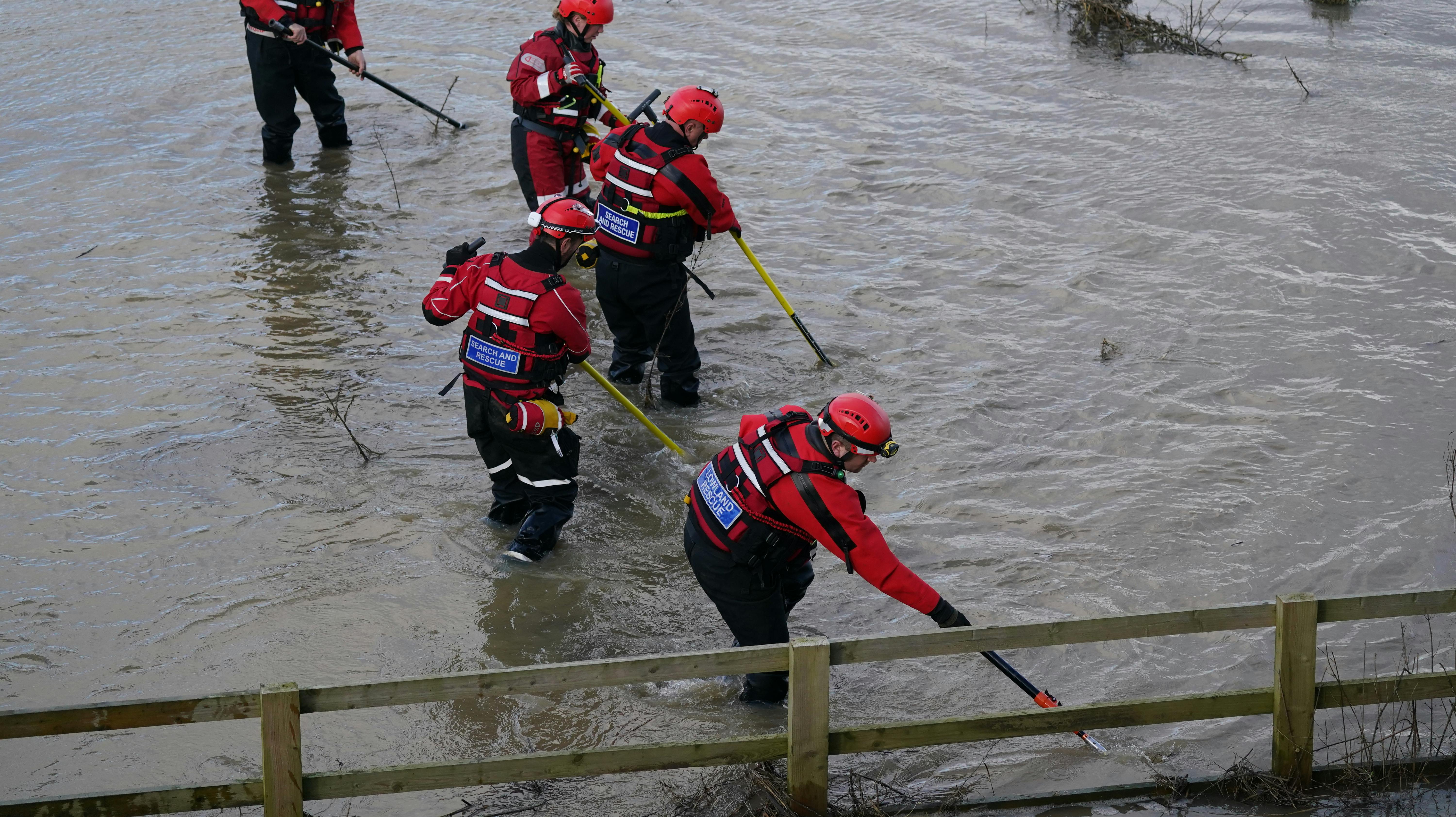 A search operation underway on the River Soar in Leicester following reports that a two-year-old boy fell into the River Soar near the Aylestone Meadows area on Sunday afternoon. Picture date: Monday February 19, 2024.