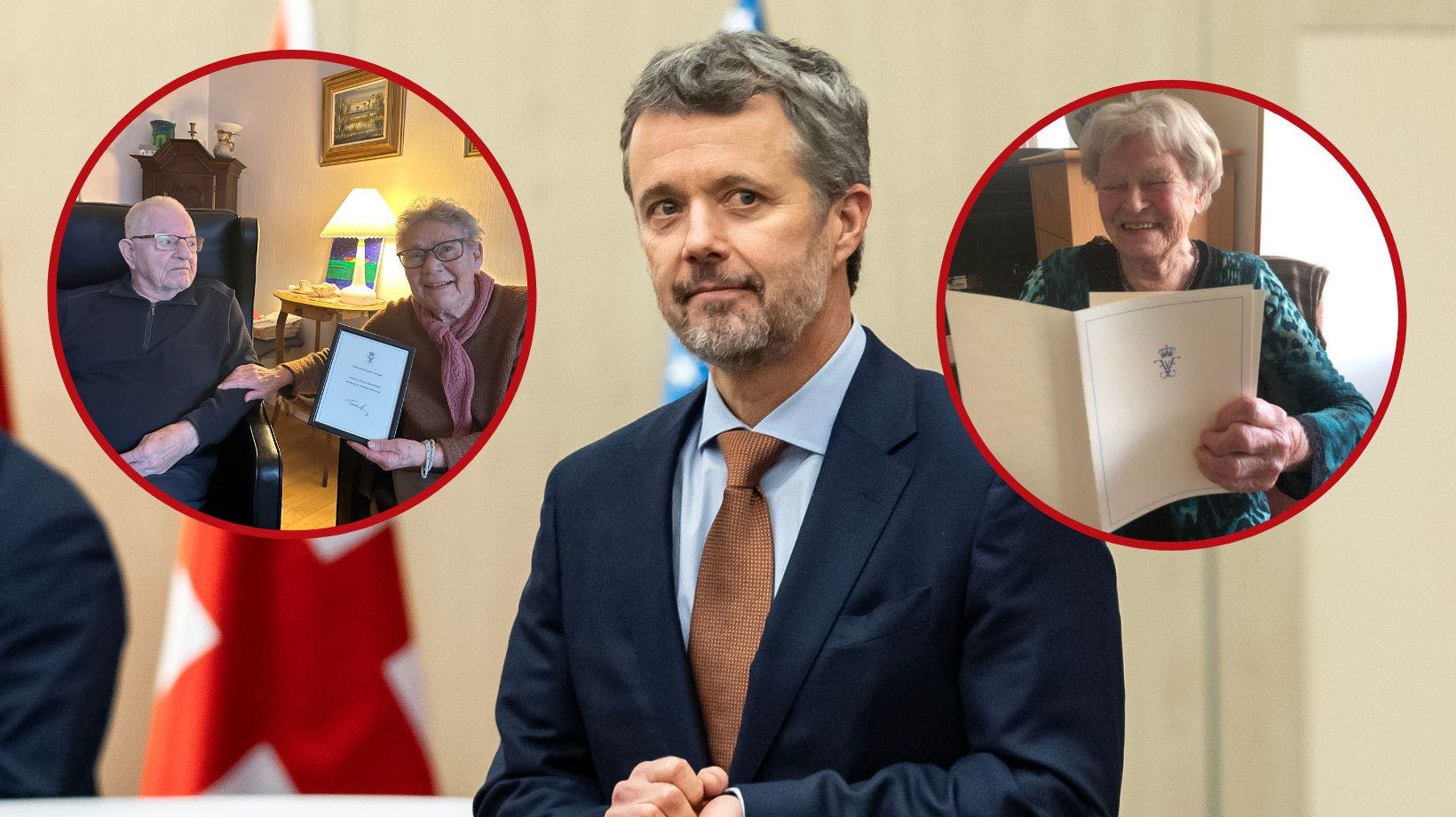 Kong Frederik skulle have sendt sin første lykønskning til 100-årige Martha Kirstine Stieper. Men SE og HØR kan nu fortælle, at ægteparret Martha Arnfeldt og Jon Hausager modtog kongens lykønskning fire dage før.