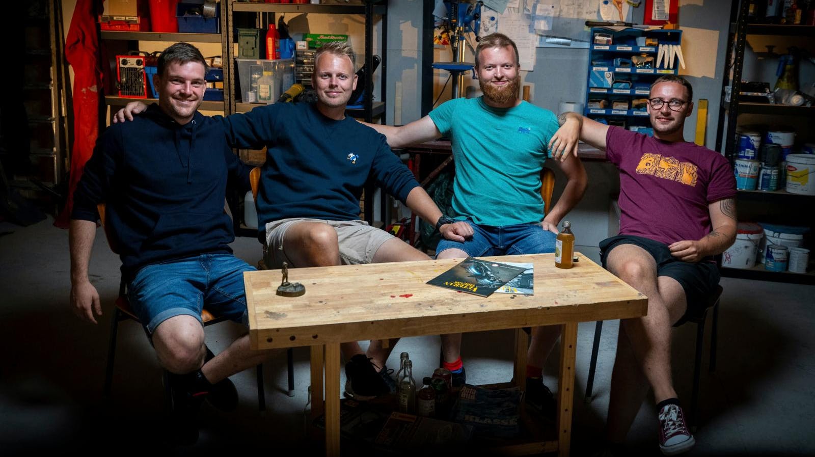 Anders, Benjamin, Rasmus og Tobias er klar til at søge efter kærligheden i "Kærlighed hvor kragerne vender".