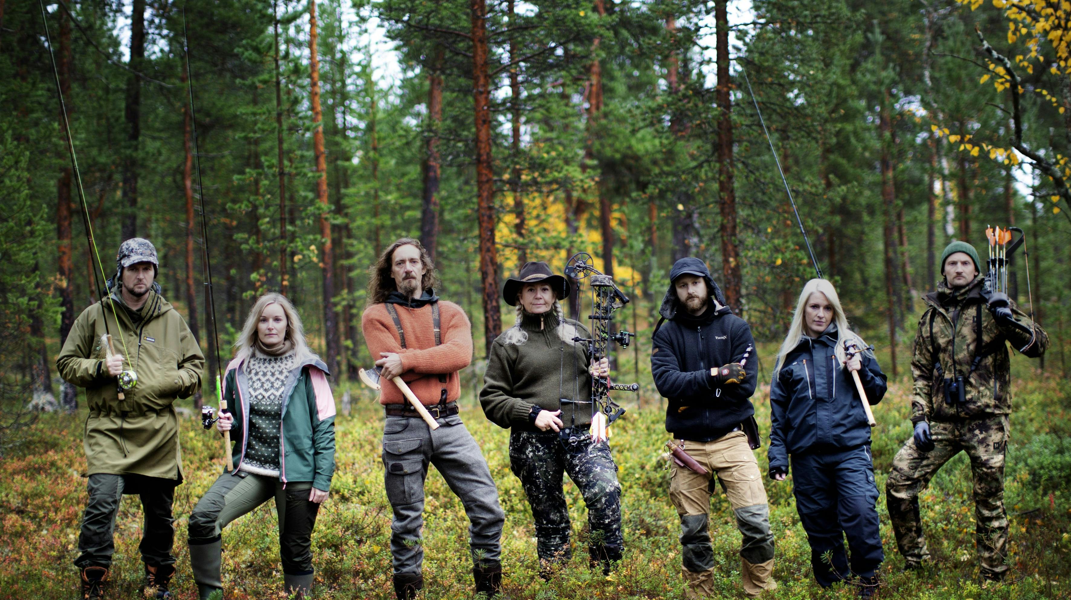 De syv deltagere til den koldeste og hårdeste sæson af "Alene i Vildmarken."