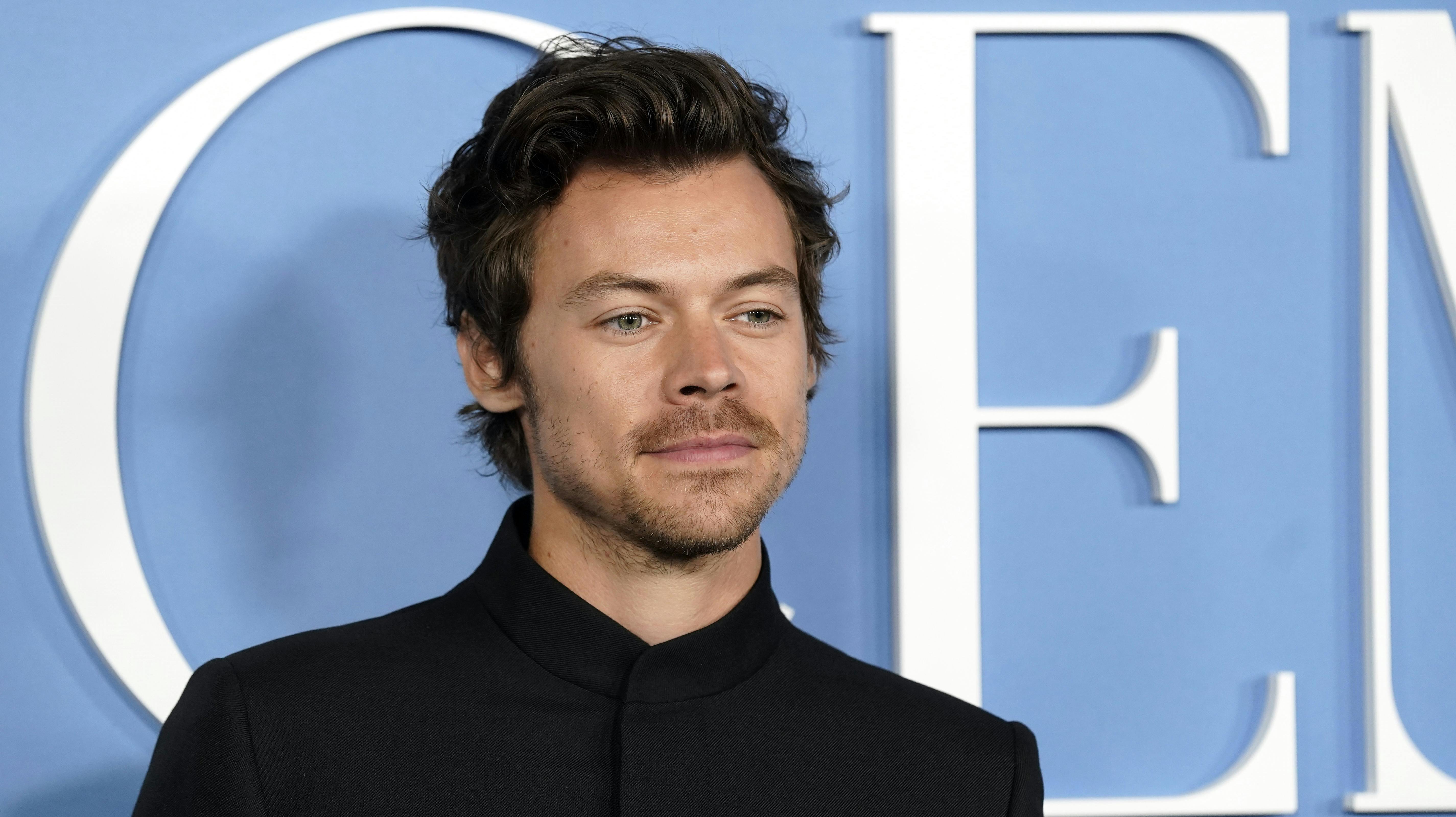 Harry Styles poses at the Los Angeles premiere of the film "My Policeman" at the Regency Bruin Theatre, Tuesday, Nov. 1, 2022, in Los Angeles. (AP Photo/Chris Pizzello)