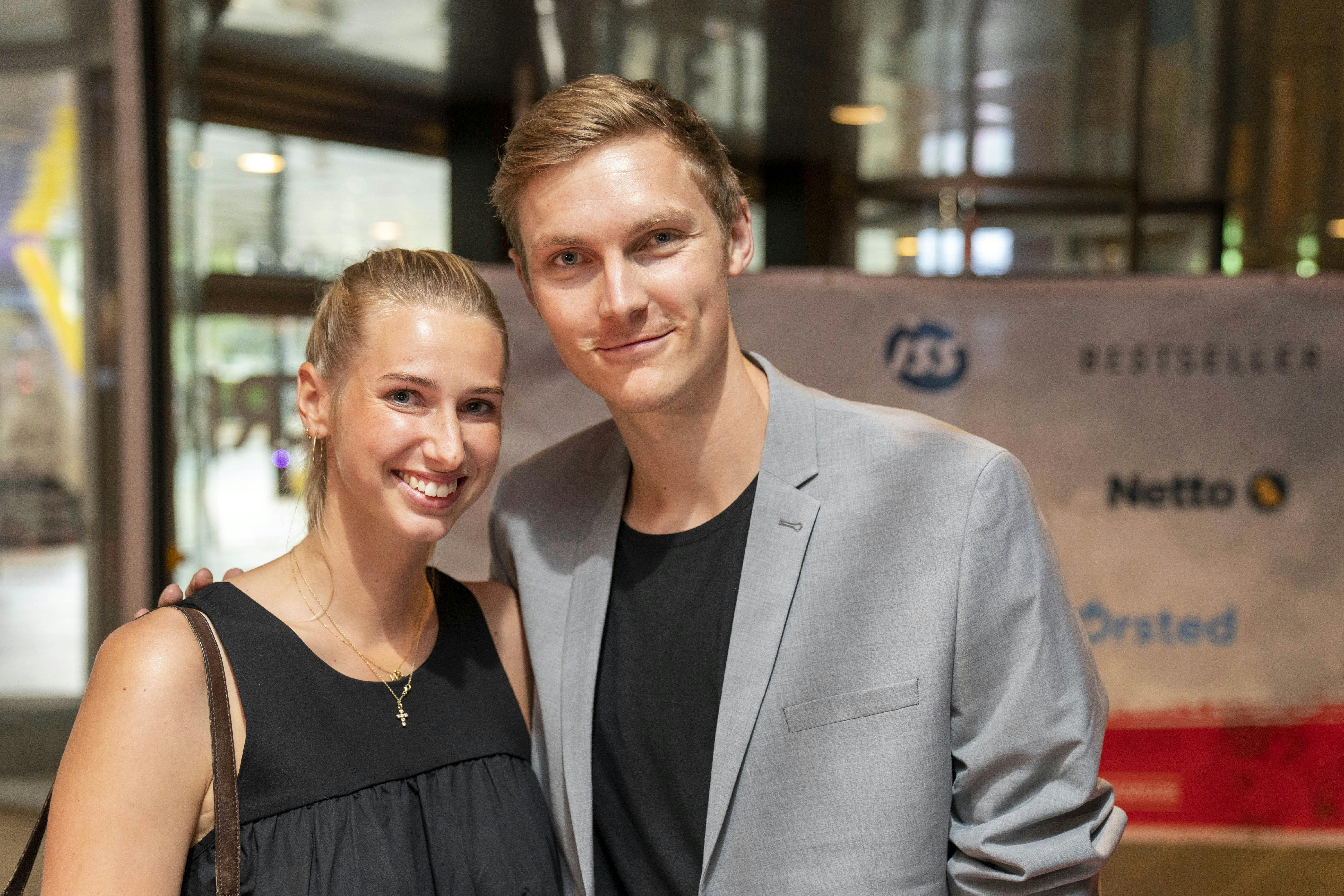 Viktor Axelsen og hustruen Natalia Koch Rohde.