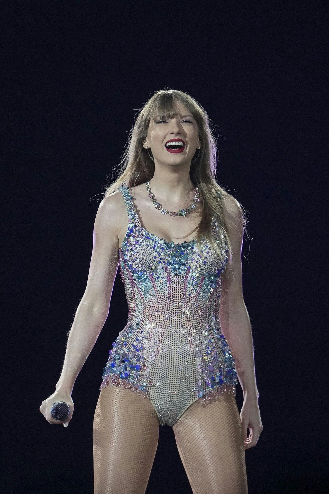 Smilet var stort, da Taylor gav koncert i Japan. 