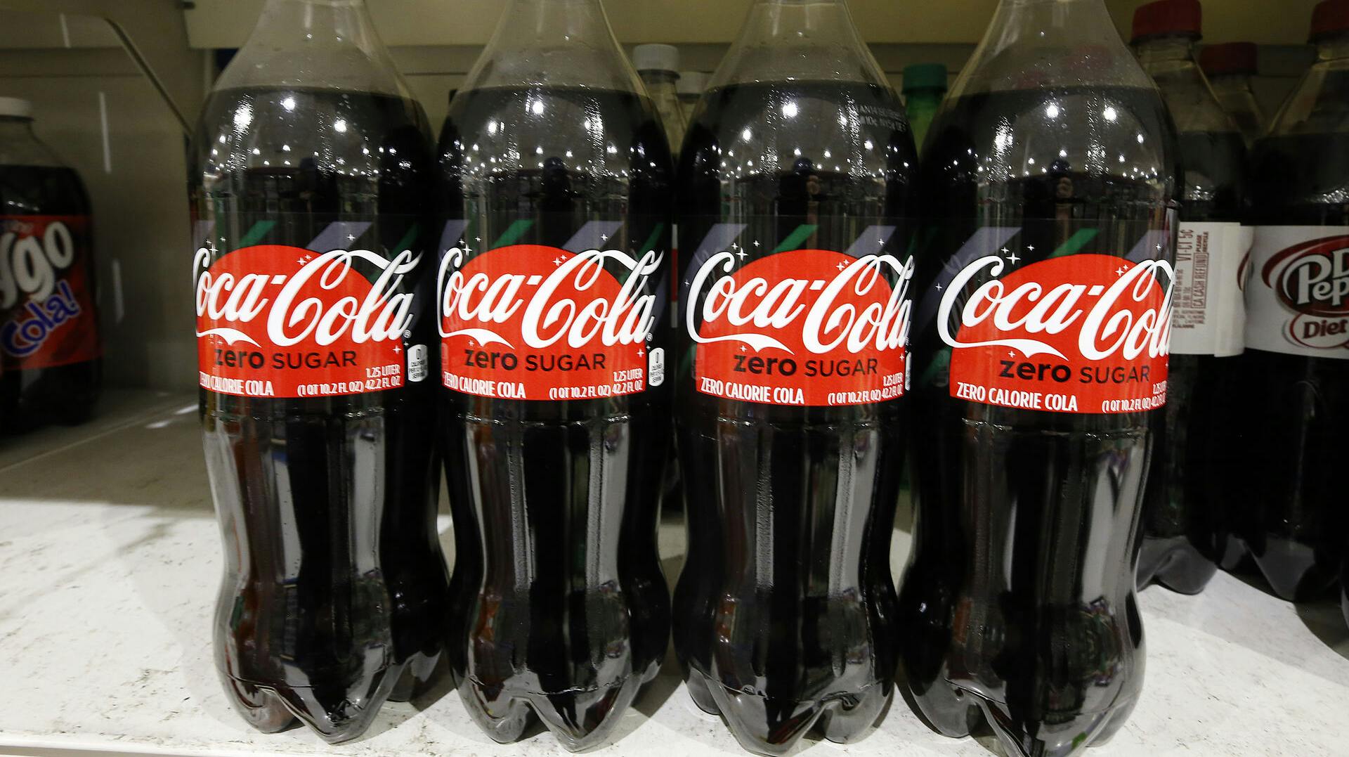 This is a display of Coca-Cola Zero Sugar at a market in Pittsburgh Nov. 14, 2018. (AP Photo/Gene J. Puskar)