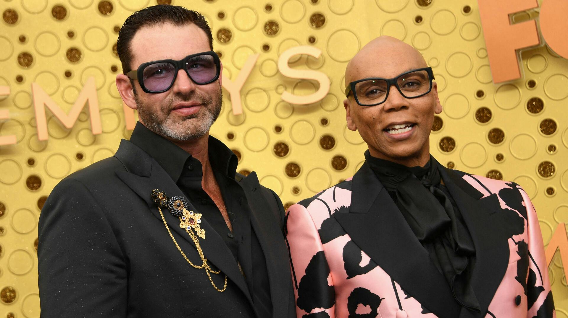 Georges LeBar og RuPaul til Emmy Awards i 2019. Georges er skuespiller, mens RuPaul bliver ved med at udvide sit tv-koncept med konkurrencer for dragqueens.