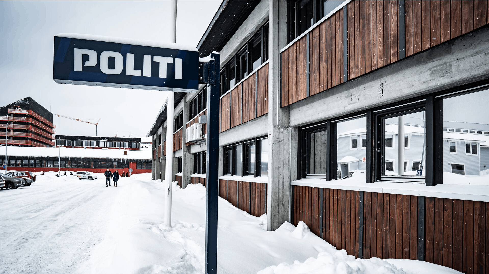 Politigården i Nuuk, onsdag den 31. marts 2021.. (Foto: Emil Helms/Ritzau Scanpix)