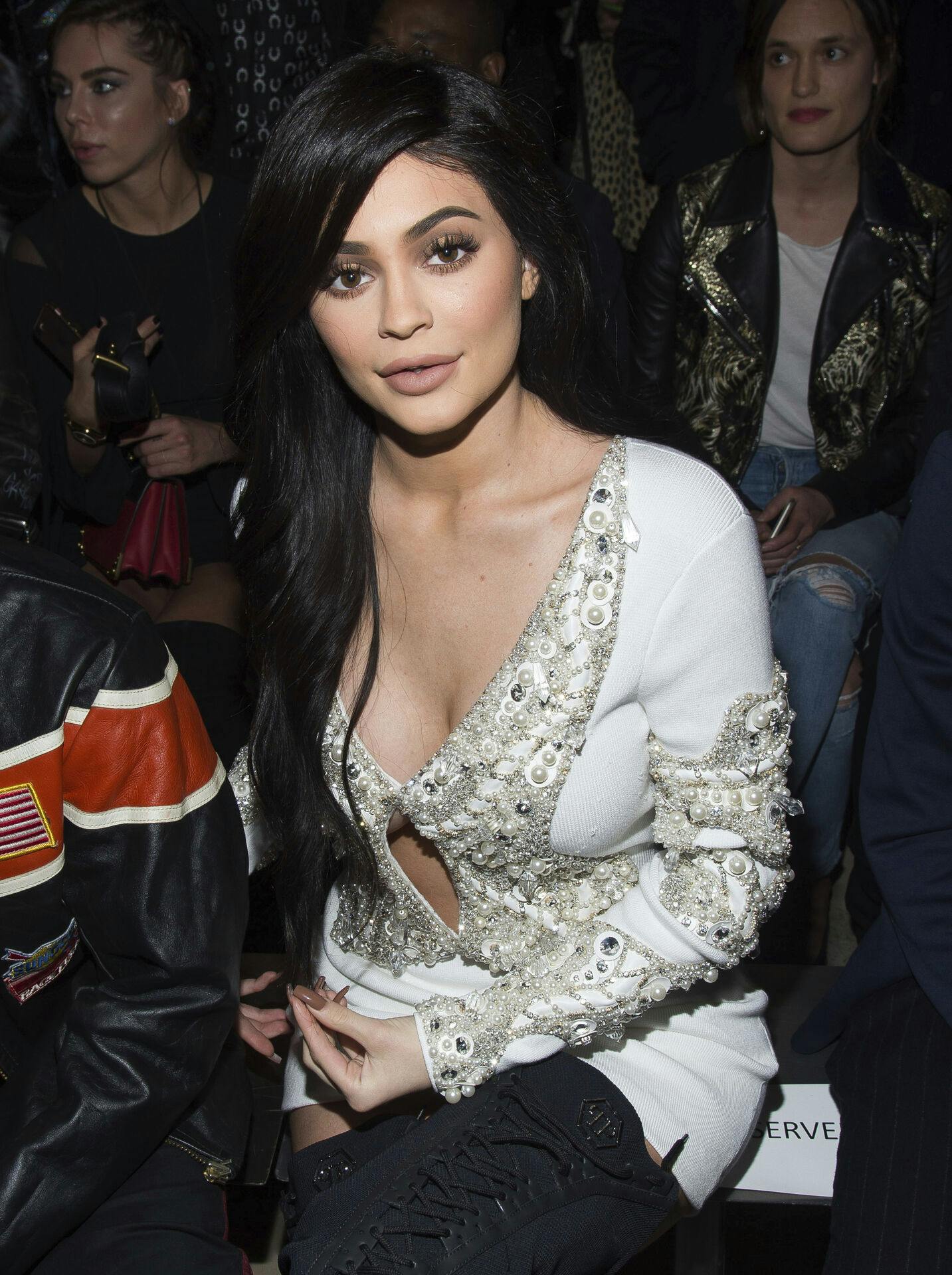 Kylie Jenner attends the Philipp Plein show as part of NYFW Fall/Winter 2017 on Monday, Feb. 13, 2017 in New York. (Photo by Charles Sykes/Invision/AP)