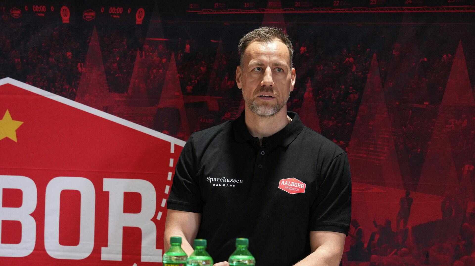 Aalborg Håndbold holder pressemøde og præsenterer klubbens nye cheftræner Maik Machulla i Gigantium fredag den 8. marts 2024.