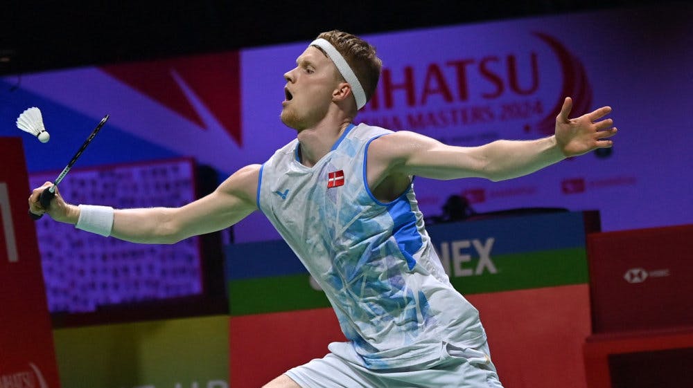 Anders Antonsen kom aldrig i nærheden af sit topniveau, da han fredag røg ud af French Open til indoneseren Chico Dwi Wardoyo. (Arkivfoto). 