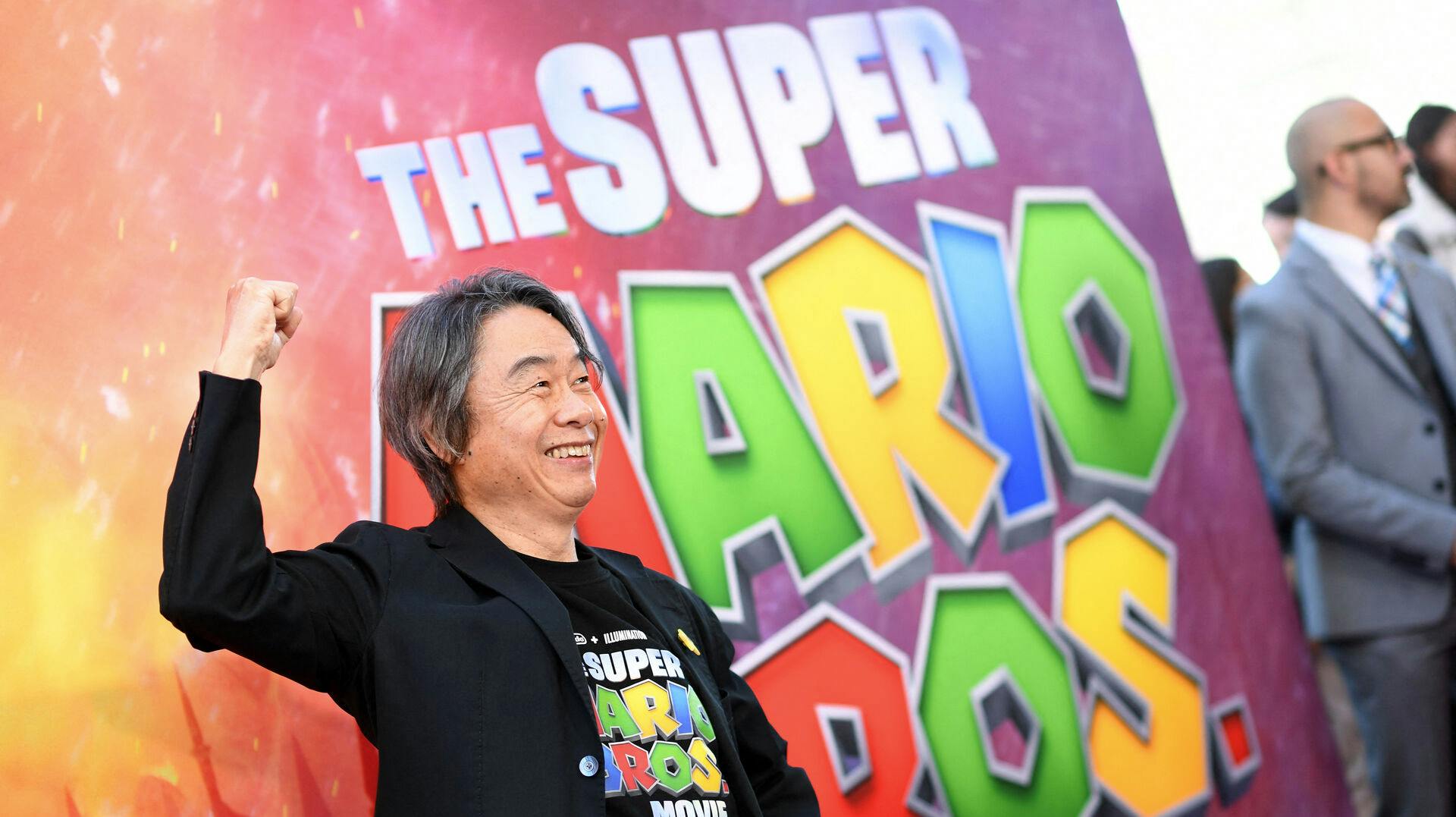 Her ses den ikoniske spilproducent Shigeru Miyamoto fra Nintendo, da han i april sidste år var med til premieren på den første Super Mario-tegnefilm. Nu kommer der en ny.