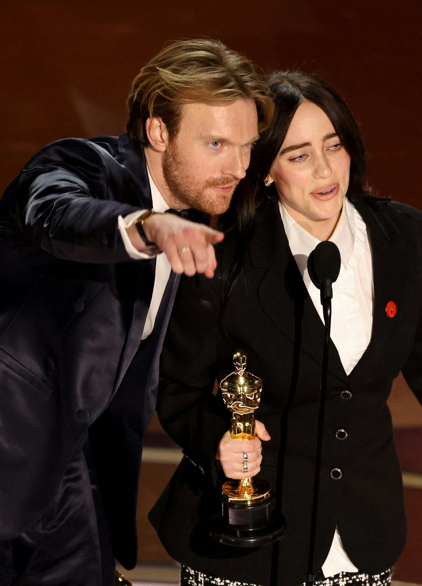 Billie Eilish og Finneas O'Connell leverede en kort og effektiv takketale, da de vandt prisen for Bedste Originale Sang.