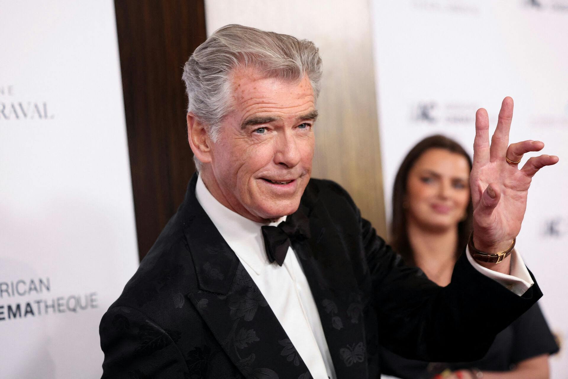 Actor Pierce Brosnan attends the 37th American Cinematheque Awards in Beverly Hills, California, U.S. February 15, 2024. REUTERS/Mario Anzuoni