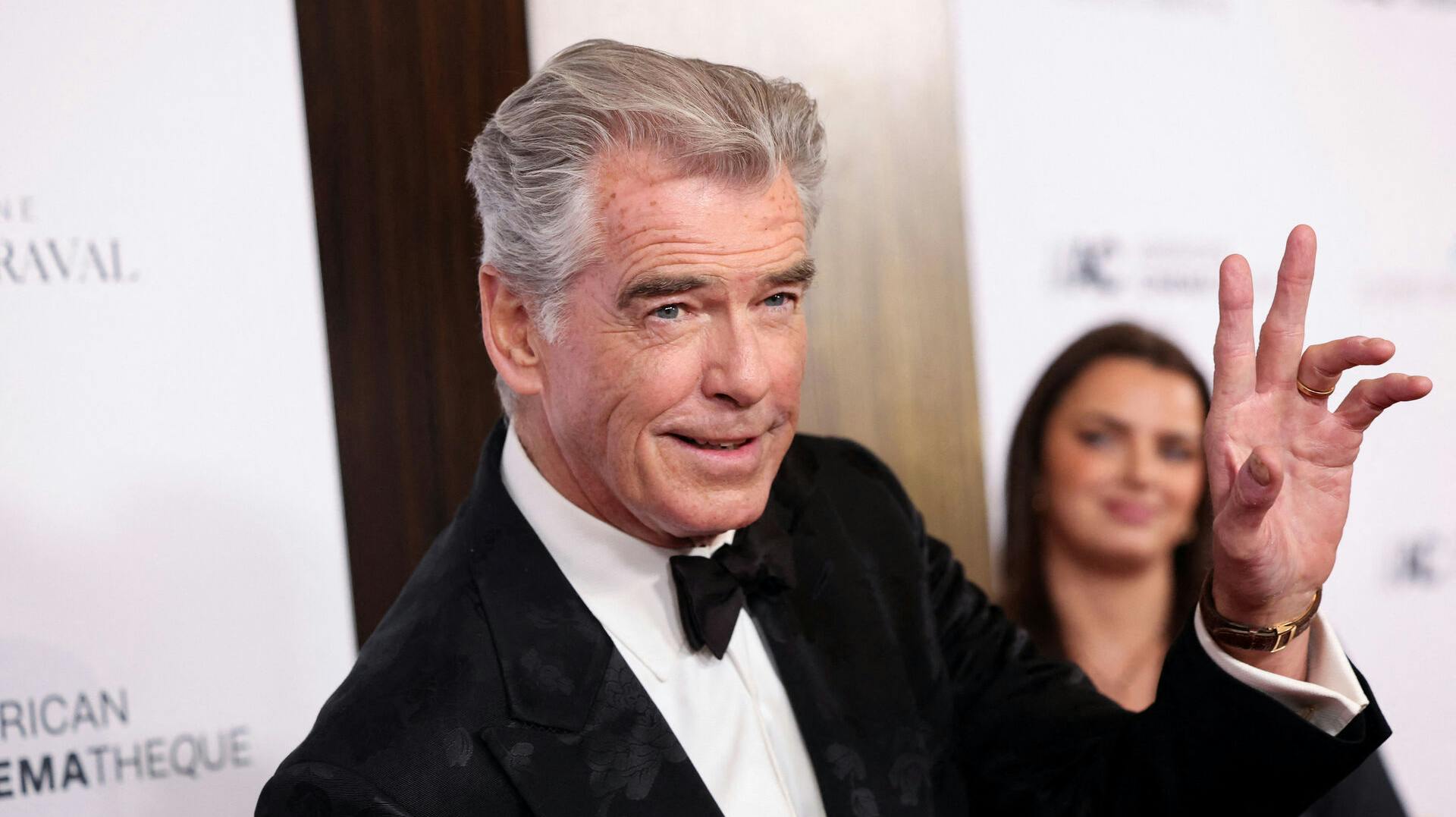 Actor Pierce Brosnan attends the 37th American Cinematheque Awards in Beverly Hills, California, U.S. February 15, 2024. REUTERS/Mario Anzuoni