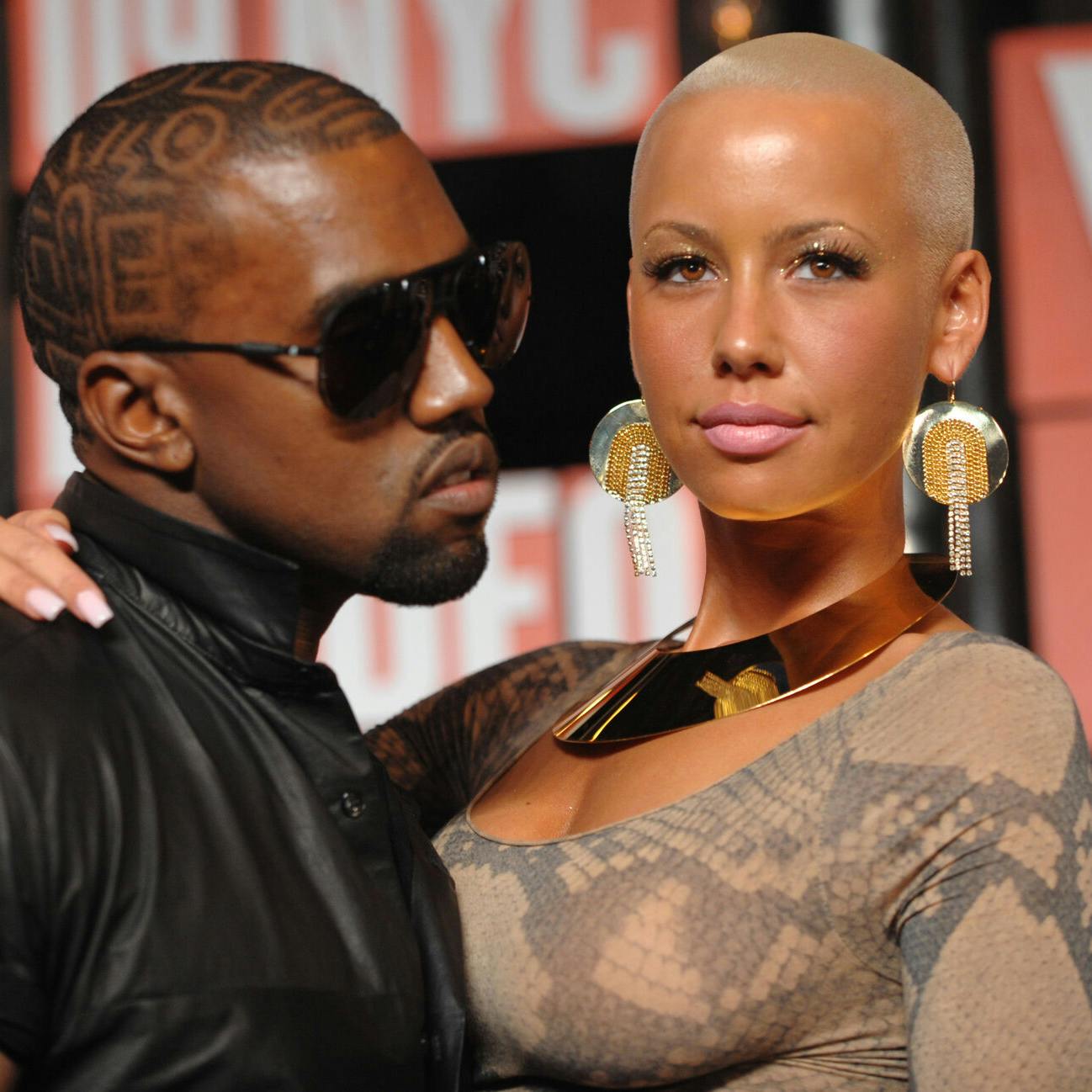 Kanye West med ekskæresten Amber Rose til MTV Video Music Awards i september 2009.