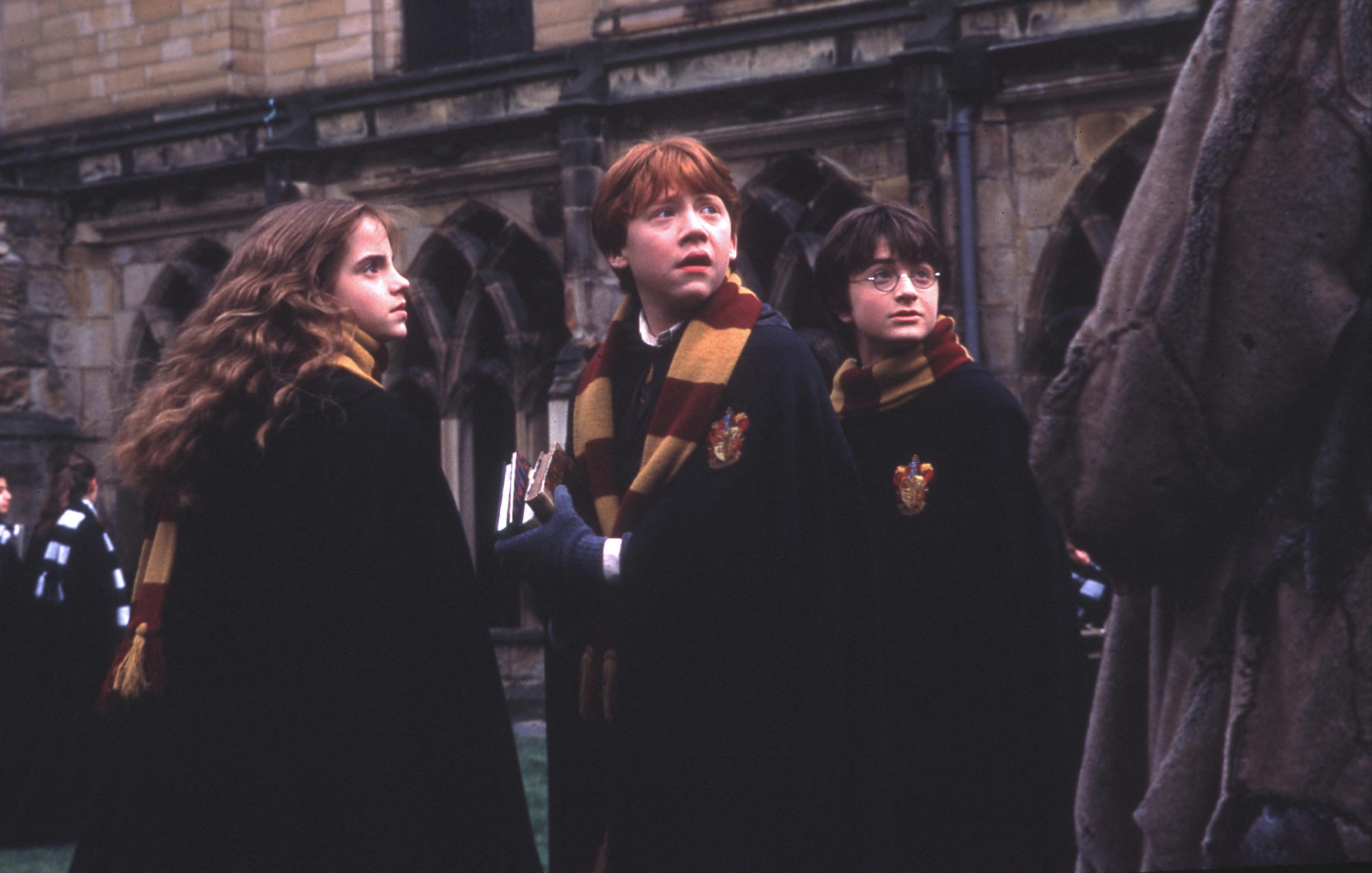 Emma Watson, Rupert Grint og Daniel Radcliffe.