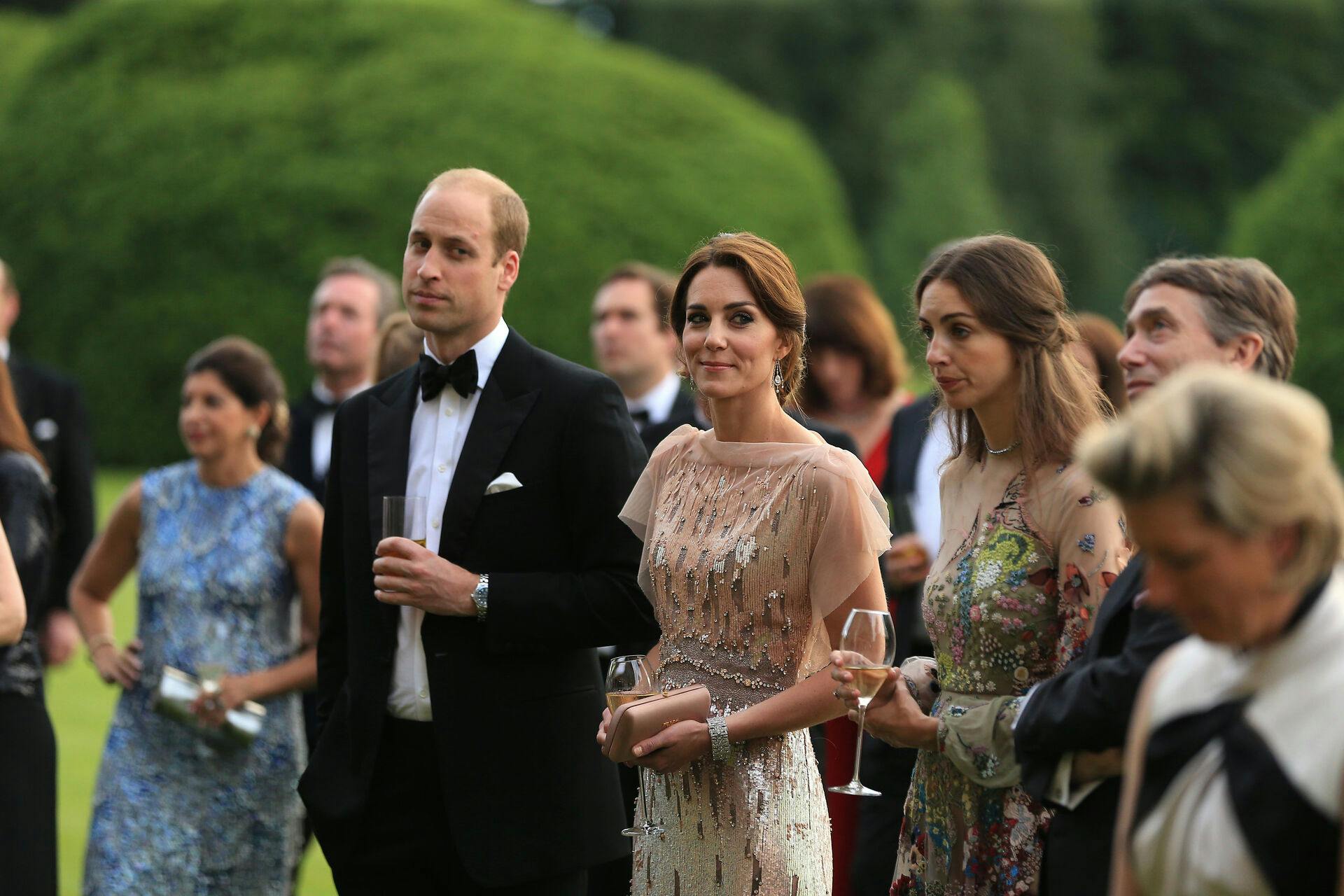 (left to right) the Duke of Cambridge, Duchess of Cambridg