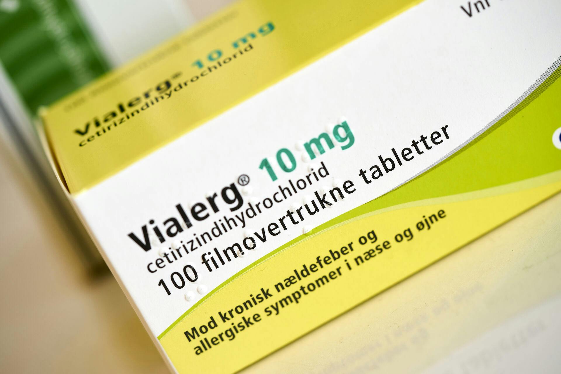 Alagi, Vialerg (cetirizindihydrochlorid, mod nældefeber og allergiske symptomer i næse og øjne), Nykøbing Sjælland den 5. august 2021