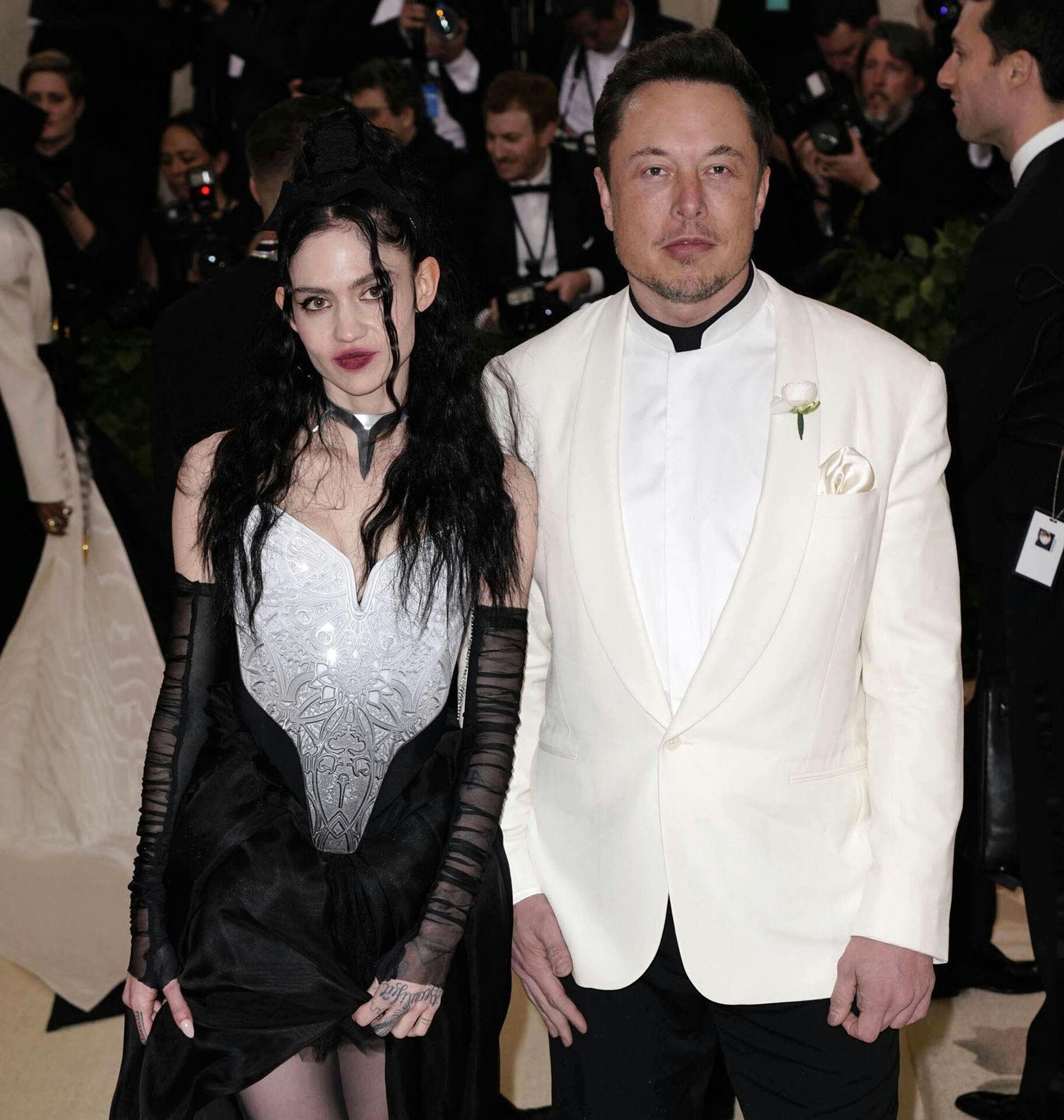 Grimes og Elon Musk til Met Gala 2018.