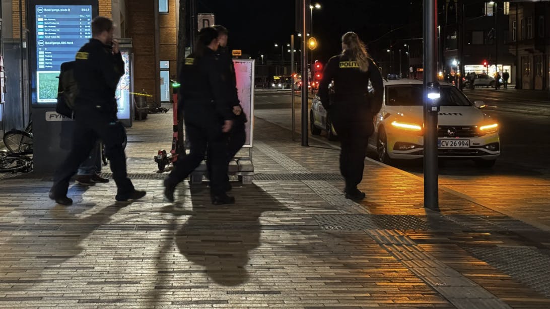 Politiet var hurtigt frem med flere patruljer.