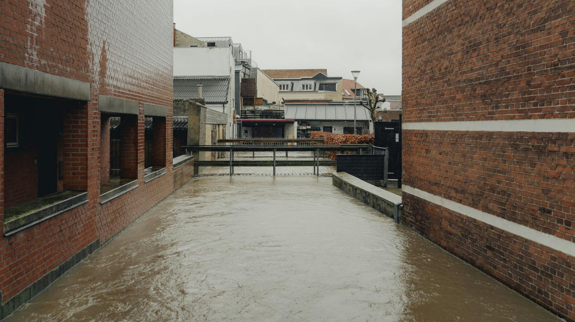 Kloakerne kan få svært ved at følge med, hvis der kommer megen regn på kort tid. Her er vi dog tilbage i februar, hvor blandt andet Vejle blev hårdt ramt.