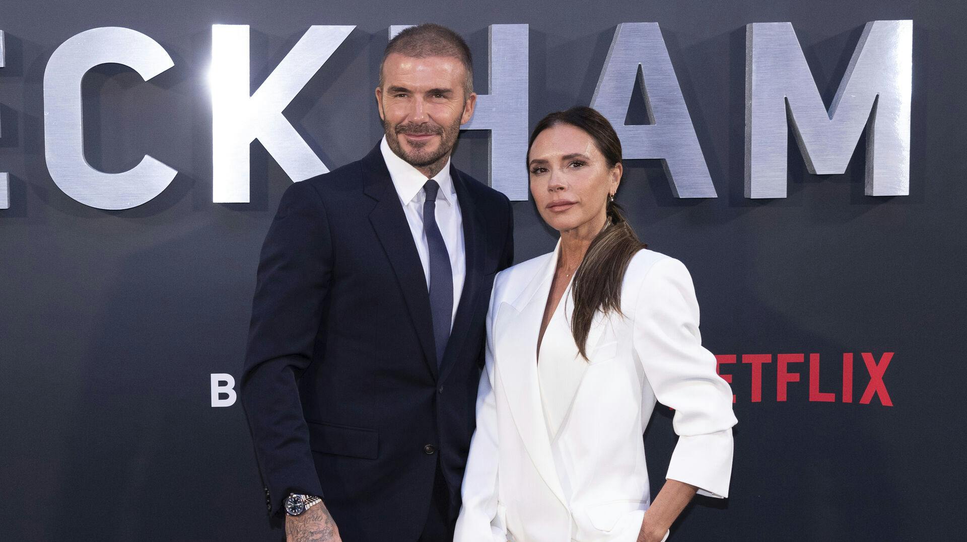 David Beckham og Victoria Beckham til premiere på Netflix-dokumentaren "Beckham" i oktober 2023. 