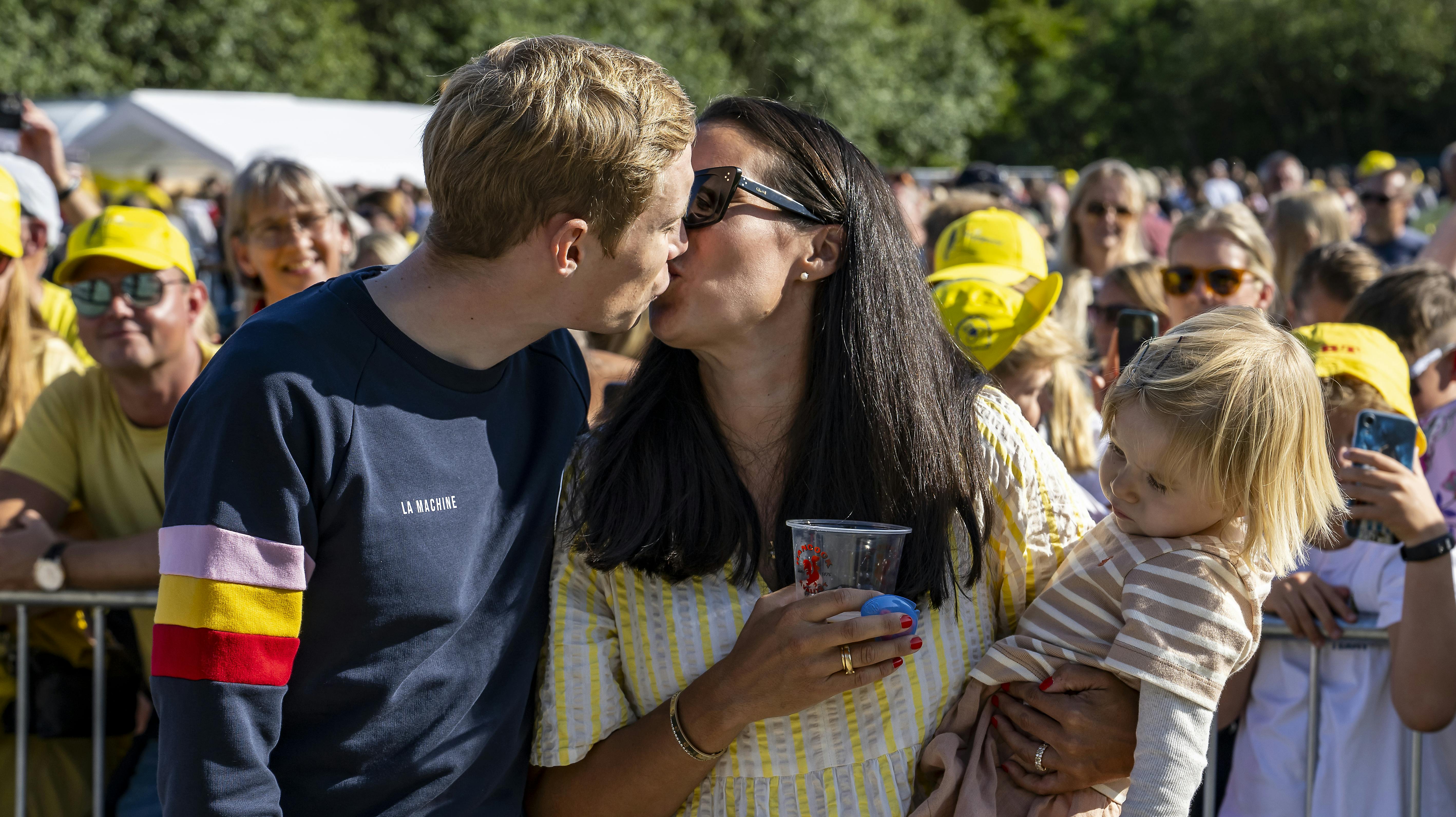 Jonas, Trine & Frida til Tour de France-fejring i sommer i Glyngøre. 