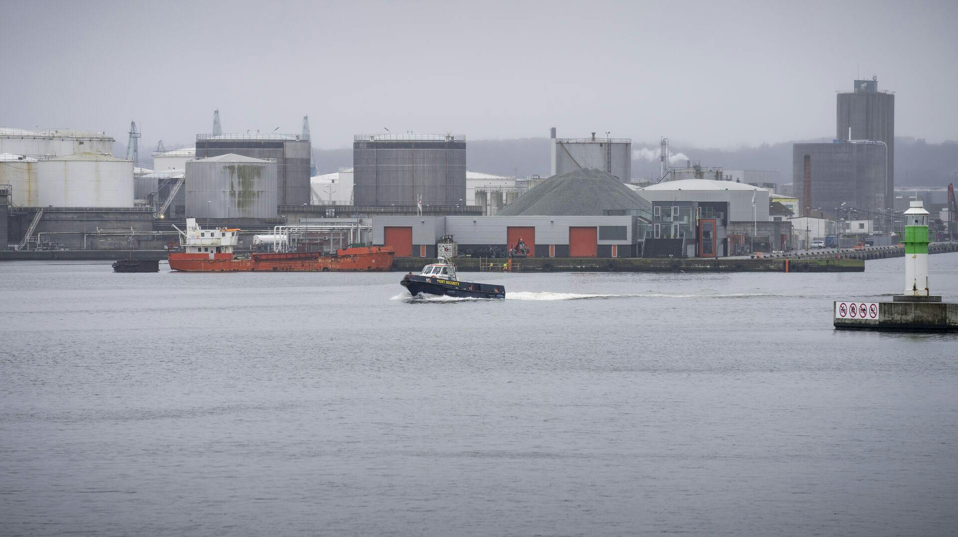 Det var i nærheden af Aarhus Havn, bomberne blev sprængt.