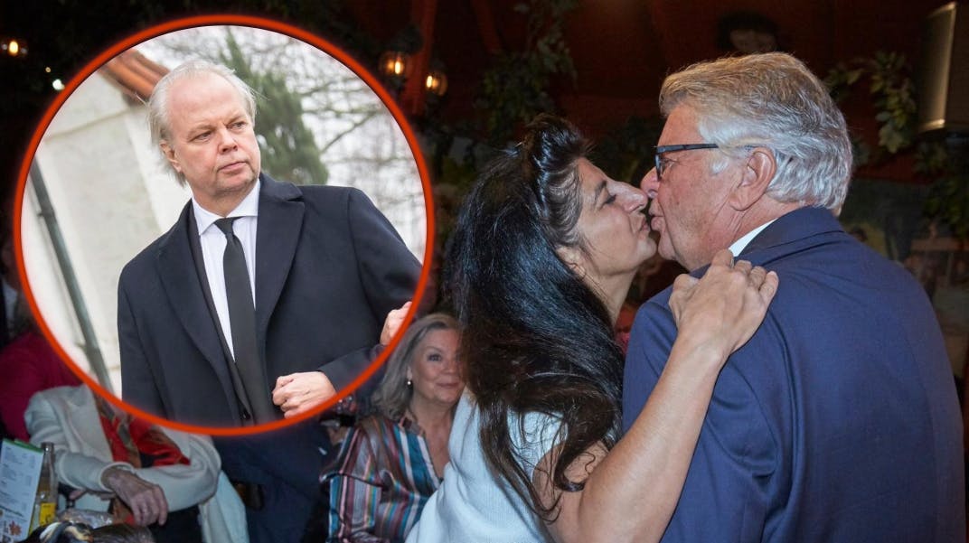 Philip Kjær (i cirklen, red.) har som sin halvsøster afbrudt kontakten med sin far. Men hans penge vil sønnen meget gerne i nærkontakt med.