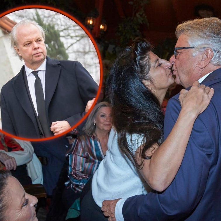 Philip Kjær (i cirklen, red.) har som sin halvsøster afbrudt kontakten med sin far. Men hans penge vil sønnen meget gerne i nærkontakt med.