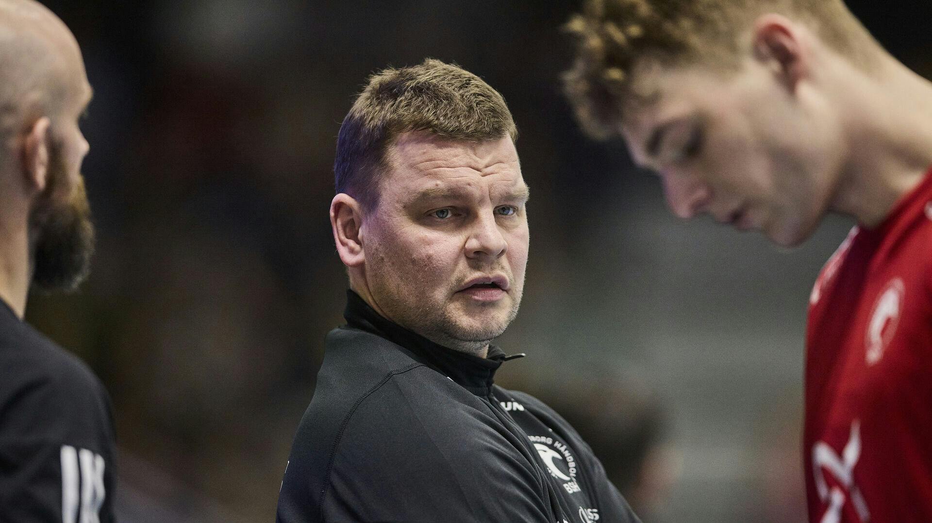 Patrick Westerholm under håndboldkampen i herreligaen mellem BSH og GOG i Silkeborg lørdag den 2. marts 2024.