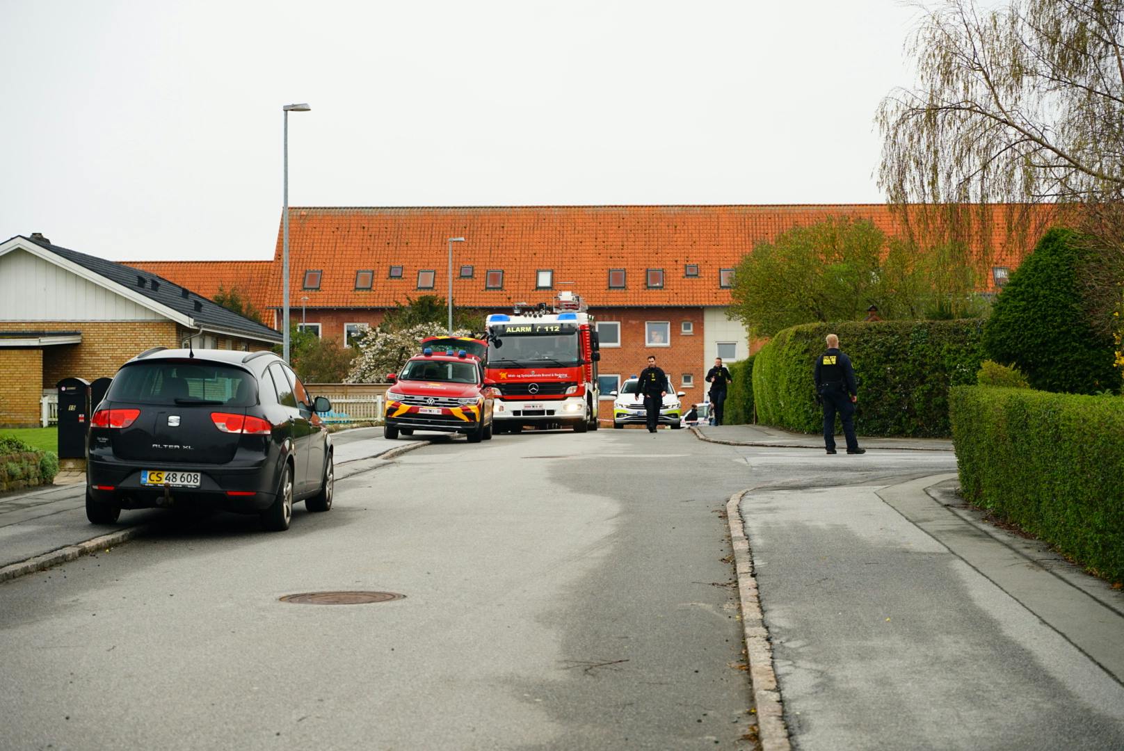 Politiet er torsdag eftermiddag massivt til stede i Næstved.