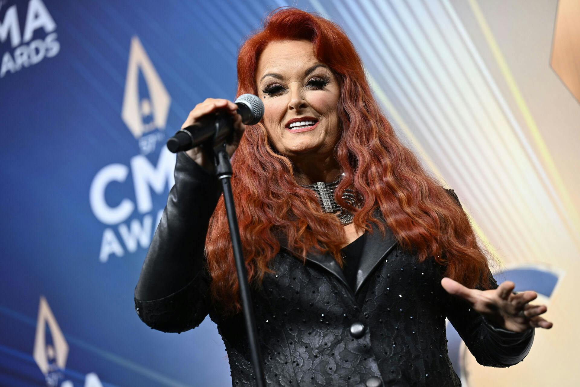 Wynonna Judd poses in the press room at the 57th Annual CMA Awards on Wednesday, Nov. 8, 2023, at the Bridgestone Arena in Nashville, Tenn. (Photo by Evan Agostini/Invision/AP)