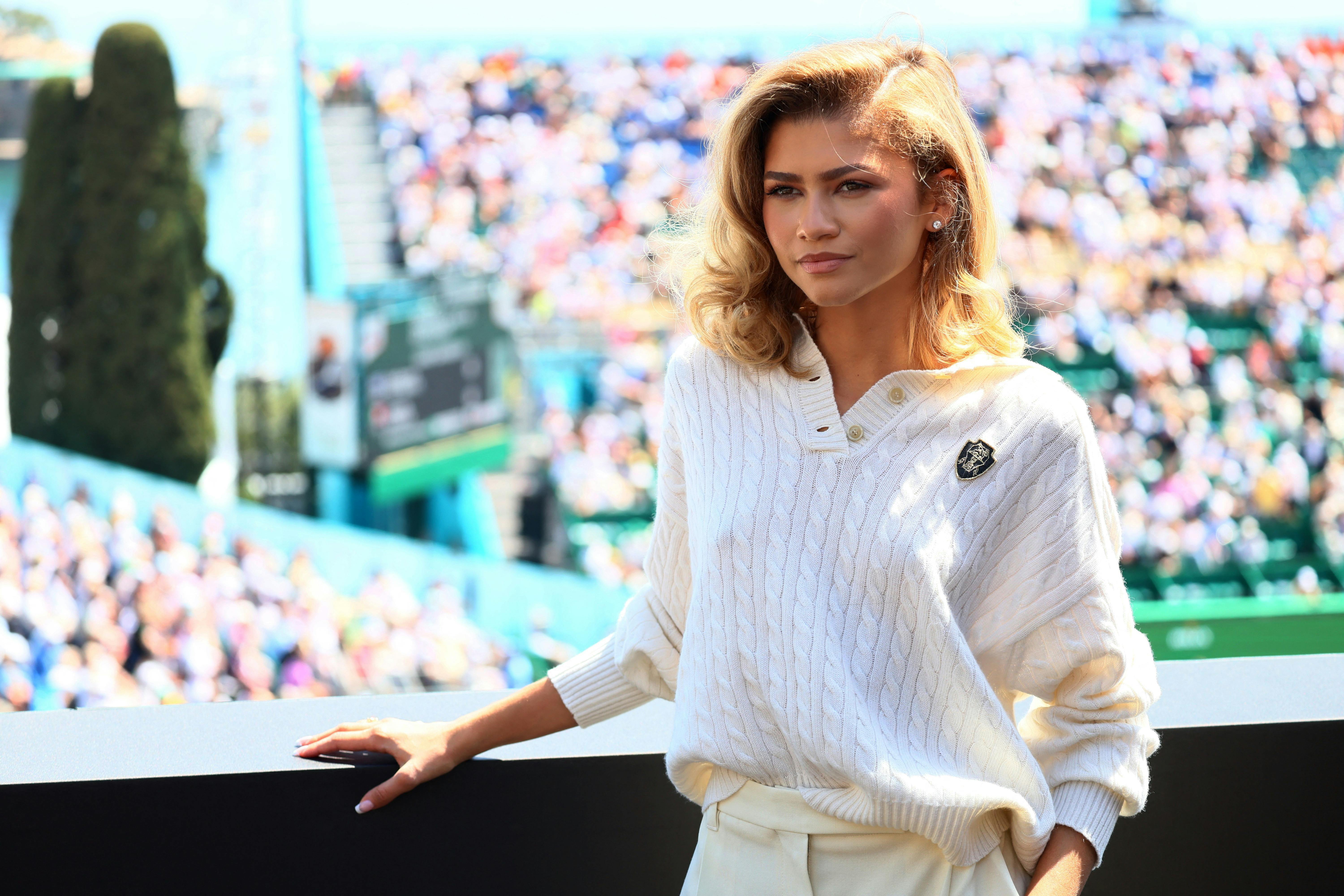 Tennis - ATP Masters 1000 - Monte Carlo Masters - Monte Carlo Country Club, Roquebrune-Cap-Martin, France - April 13, 2024 Actress Zendaya is pictured during the presentation of the movie Challengers REUTERS/Denis Balibouse