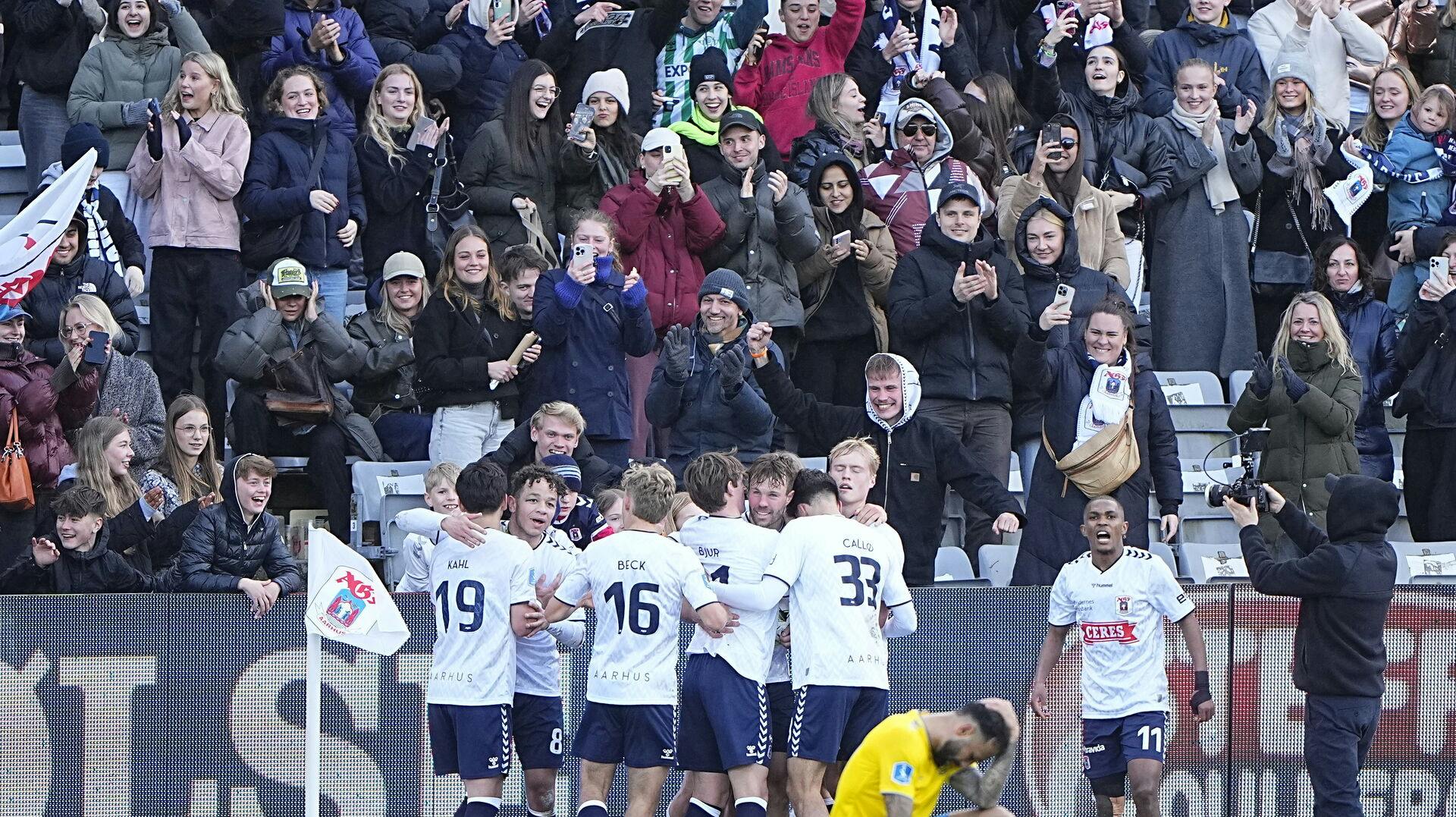 Superligakampen mellem AGF og Brøndby IF på Ceres Park i Aarhus søndag den 14. april 2024.